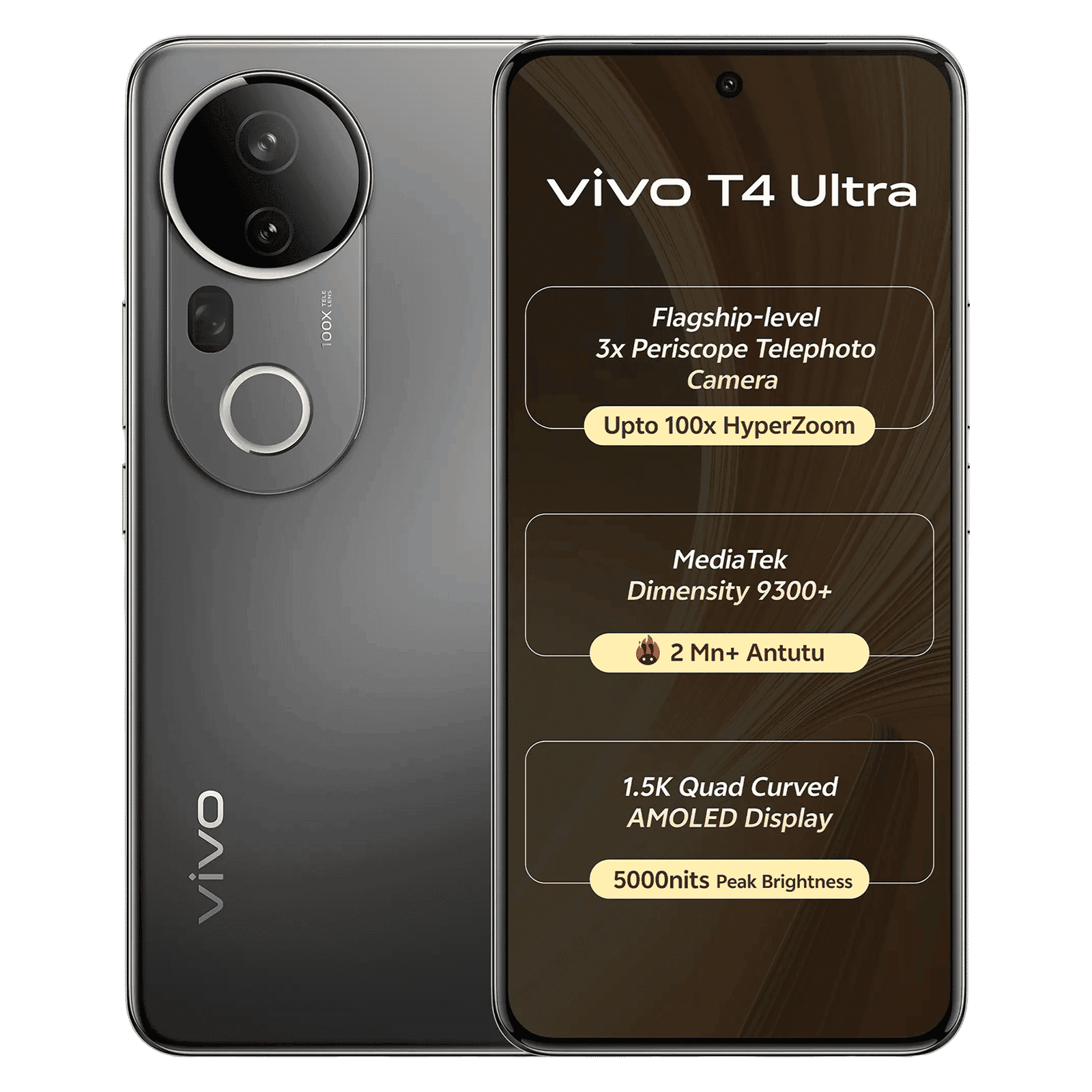 vivo T4 Ultra 5G (12GB RAM, 512GB, Meteor Grey)
