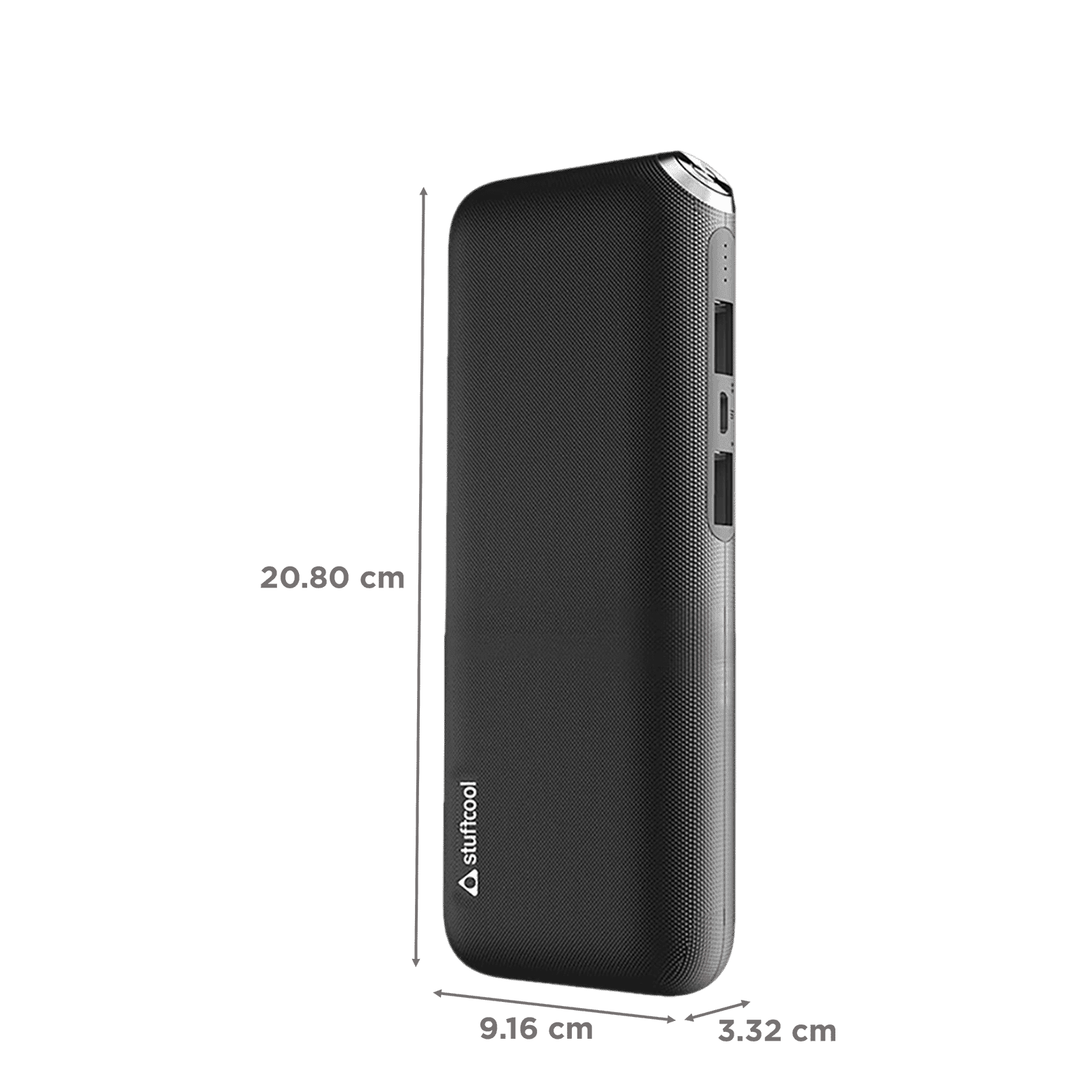 Stuffcool 10000 mAh Power Bank (PB-999 BLK, Black)