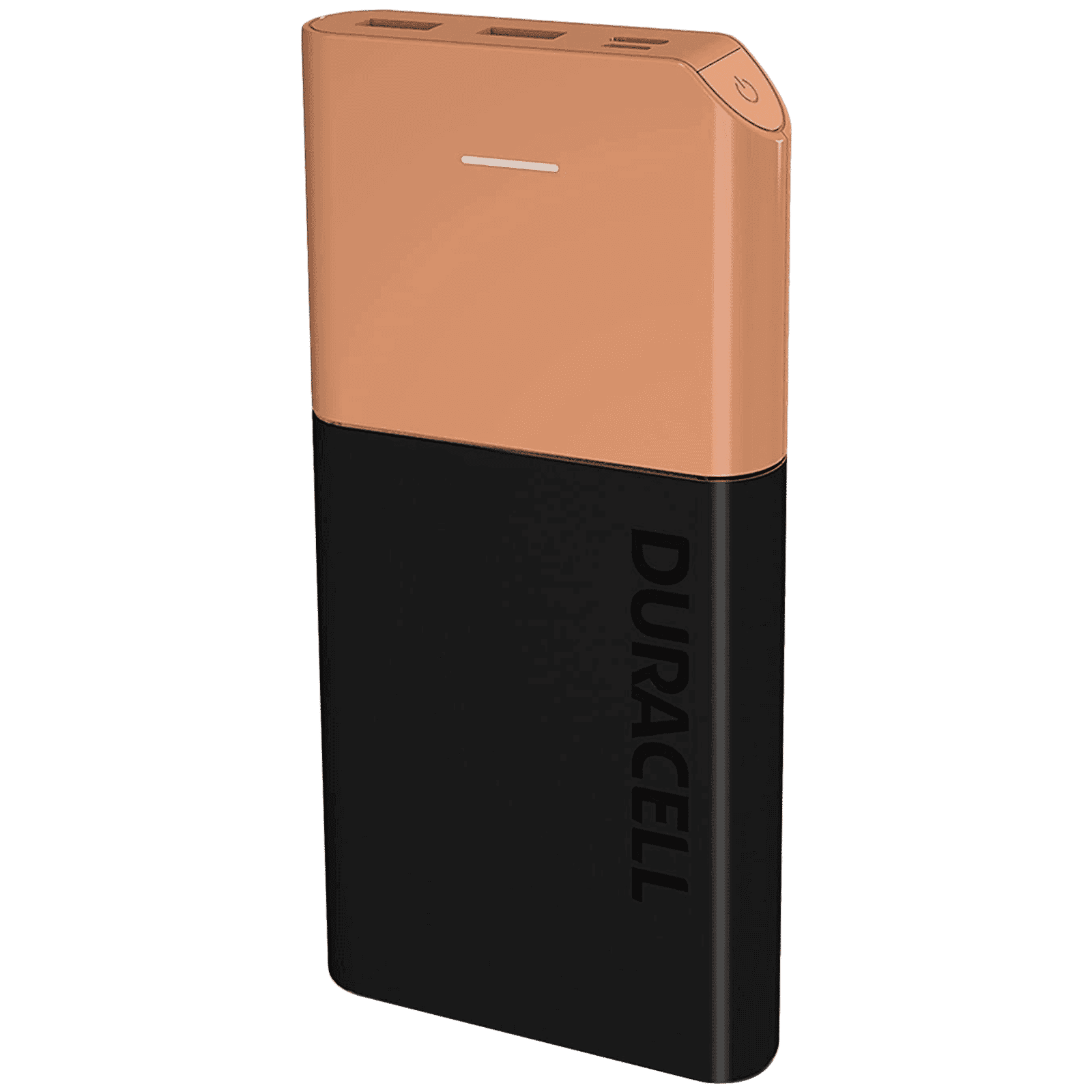 DURACELL 10000 mAh 22.5W Fast Charging Power Bank (2 Type A and 1 Type C Ports, Short Circuit Protection, Black & Copper)