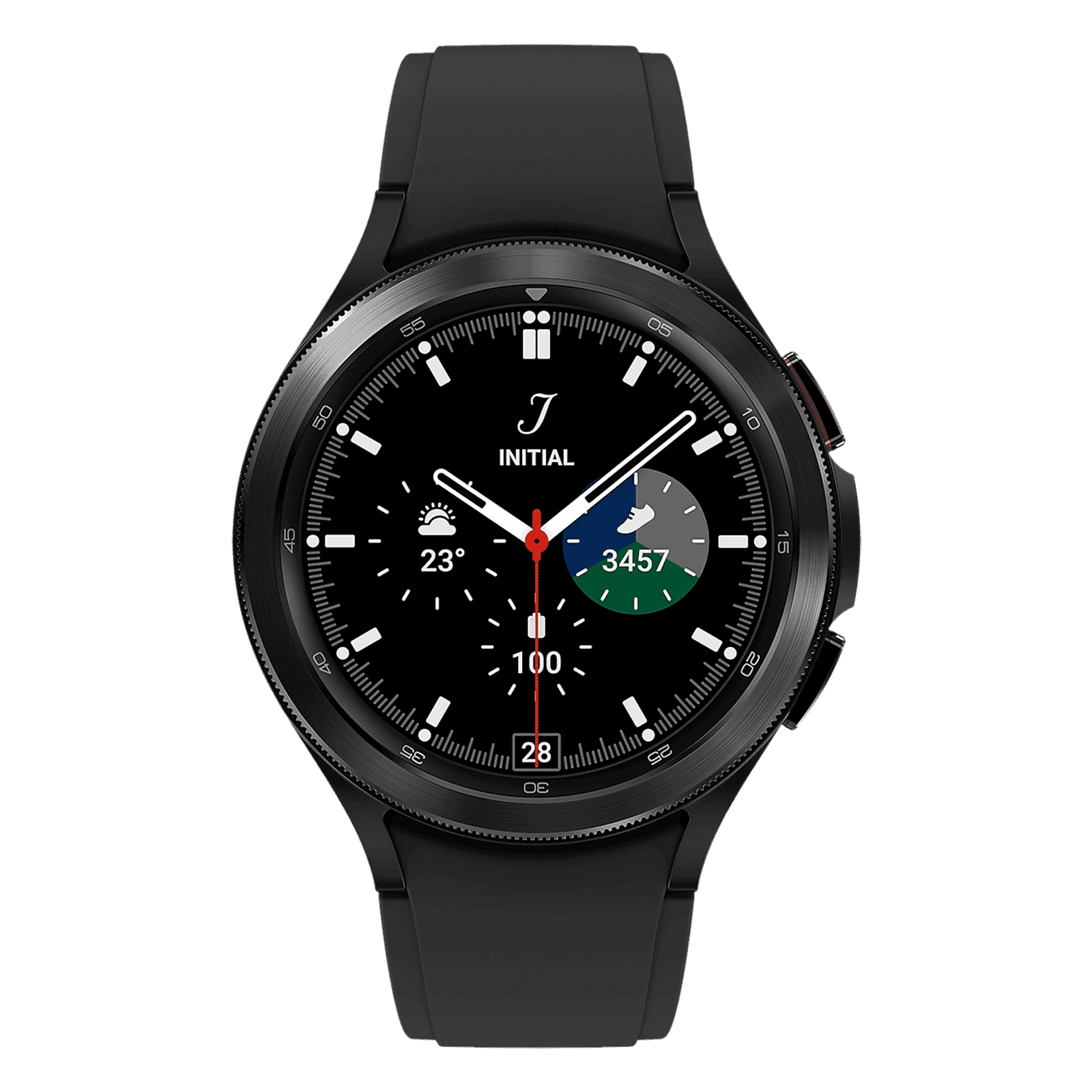 Samsung Galaxy Watch4 Classic Smart Watch (GPS+Cellular, 46mm) (Heart Sensor, Black, SM-R895FZKAINU, Fluoroelastomer Band)