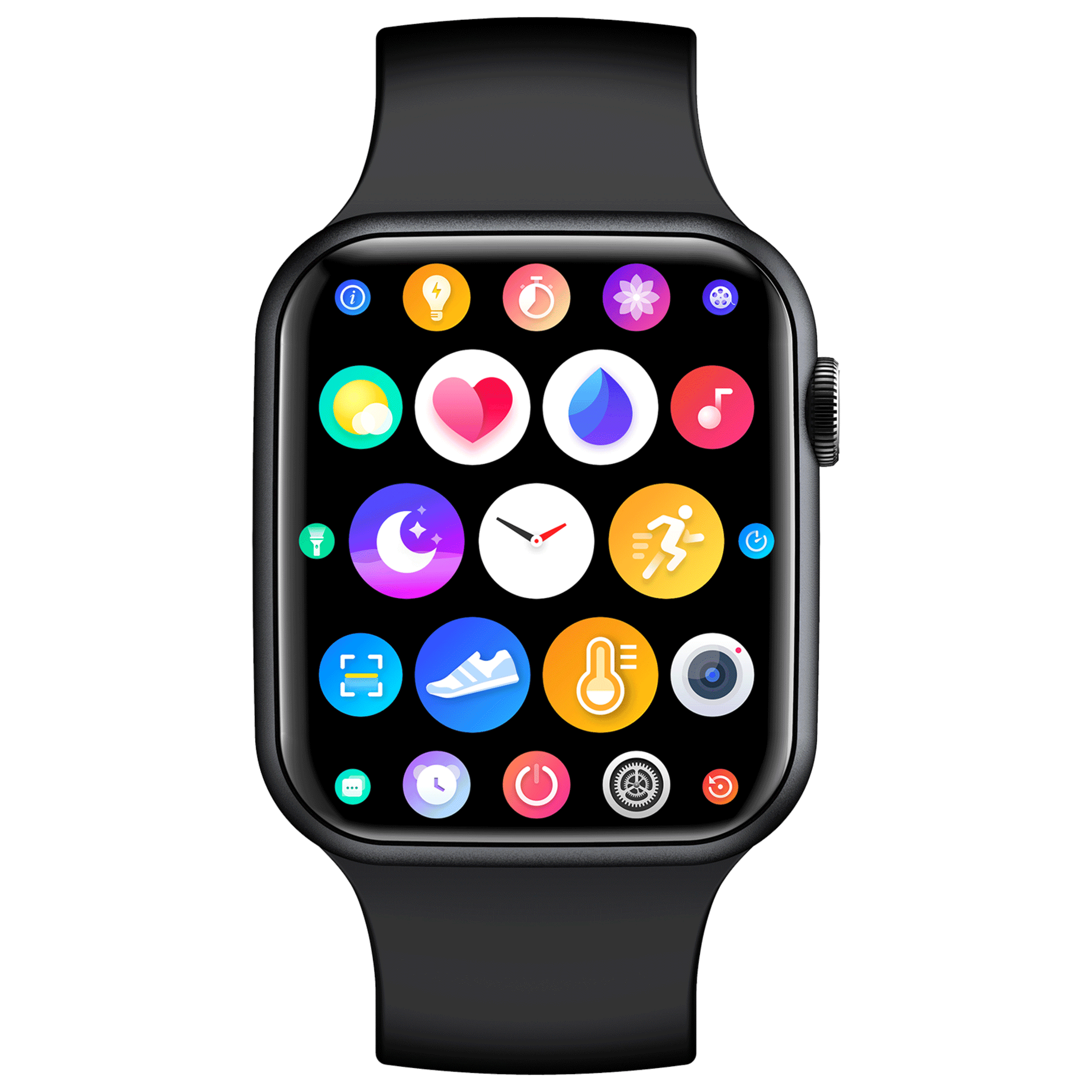 Fire-Boltt Ring BSW005 Smart Watch (Bluetooth, 43.18mm) (Blood Oxygen Monitoring, 05BSWAAY#1, Black, Silicon Band)