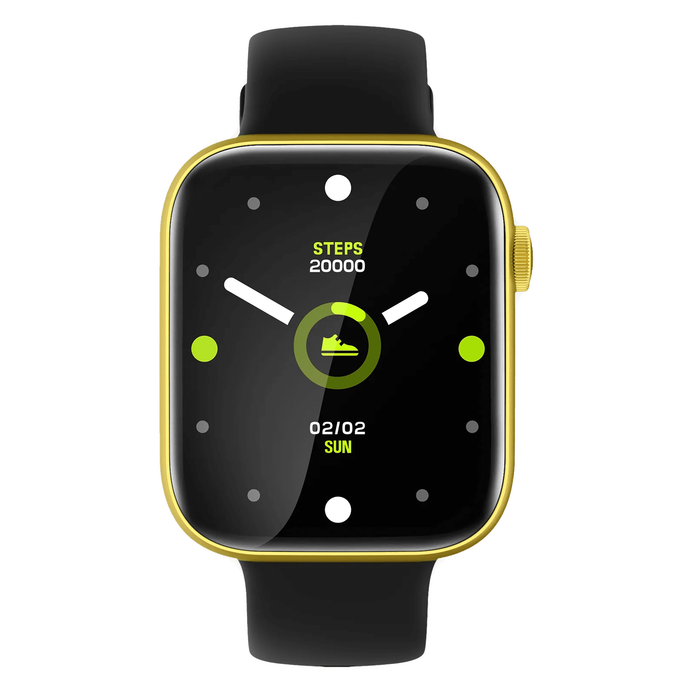 Fire-Boltt Ring 3 BSW043 Smart Watch (Bluetooth, 45.72mm) (118 Sports Mode with HD Screen, 43BSWAAY#2, Gold/Black, Buckle Strap)
