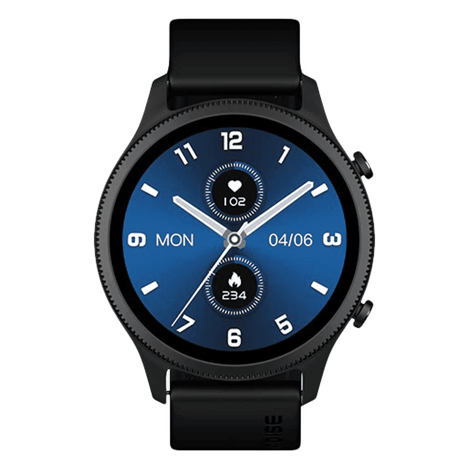 Noise NoiseFit Halo Smartwatch with Bluetooth Calling (36mm AMOLED Display, IP68 Water Resistant, Jet Black Strap)