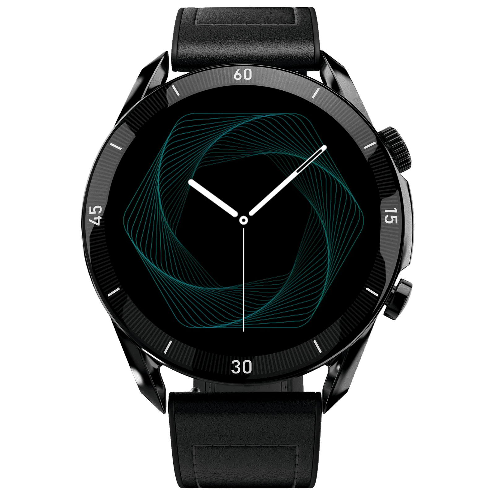 Fire-Boltt Legacy Smartwatch with Bluetooth Calling (36.32mm AMOLED Display, IP68 Water Resistant, Black Leather Strap)
