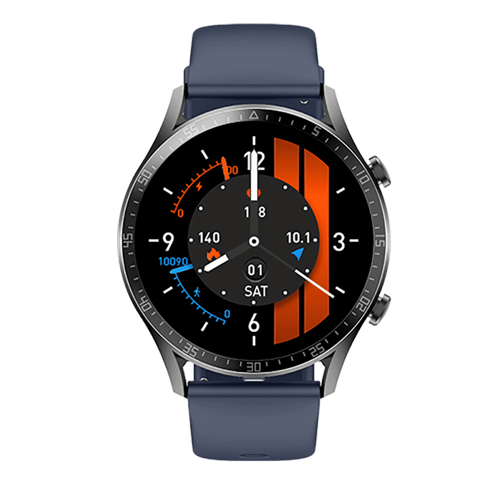FIRE-BOLTT Talk 2 Pro Smartwatch with Bluetooth Calling (35.3mm TFT LCD Display, IP68 Water Resistant, Navy Blue Strap)