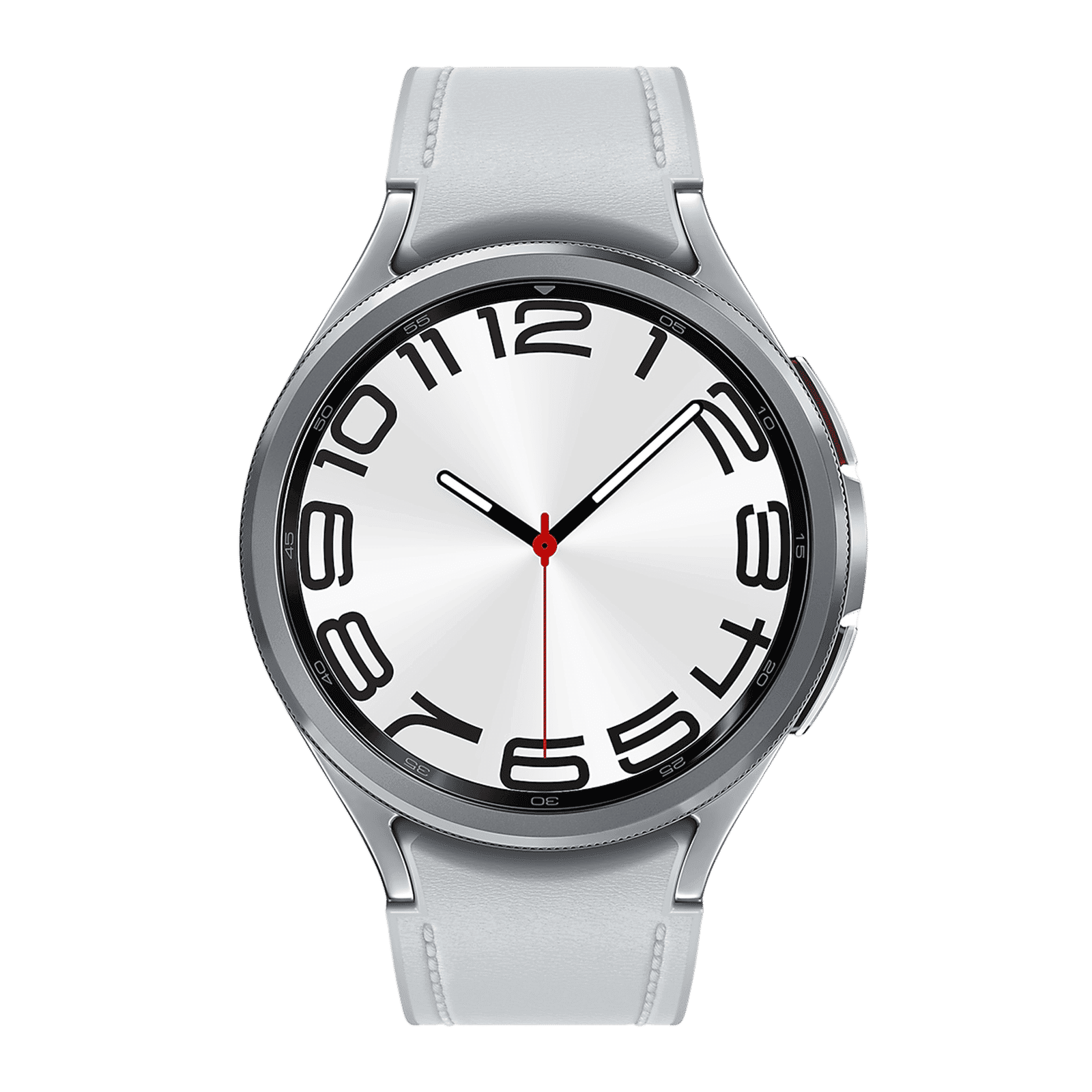 SAMSUNG Galaxy Watch6 Classic Smartwatch with Bluetooth Calling (47mm Super AMOLED Display, IP68 Water Resistant, Silver Strap)