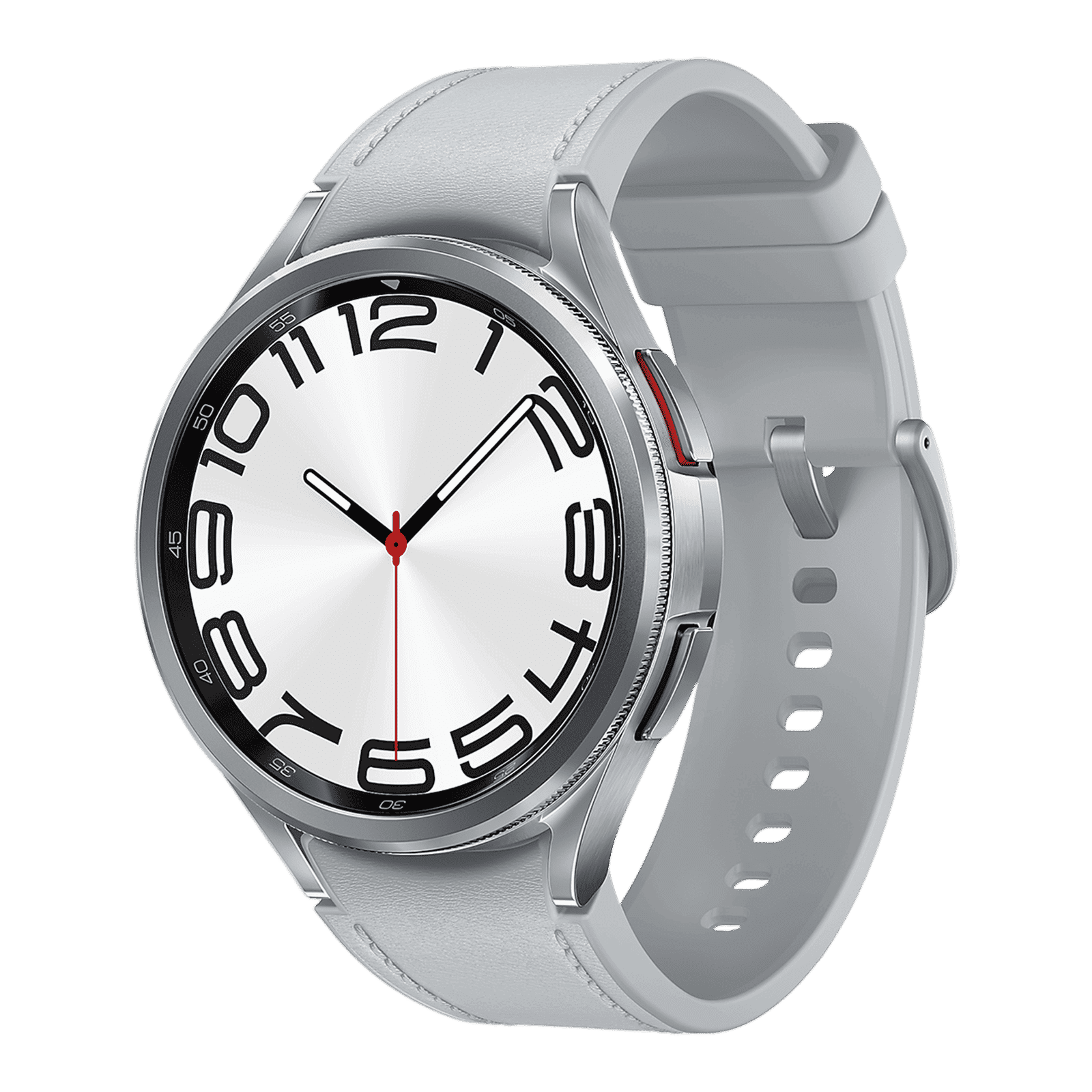 SAMSUNG Galaxy Watch6 Classic Smartwatch with Bluetooth Calling (47mm Super AMOLED Display, IP68 Water Resistant, Silver Strap)