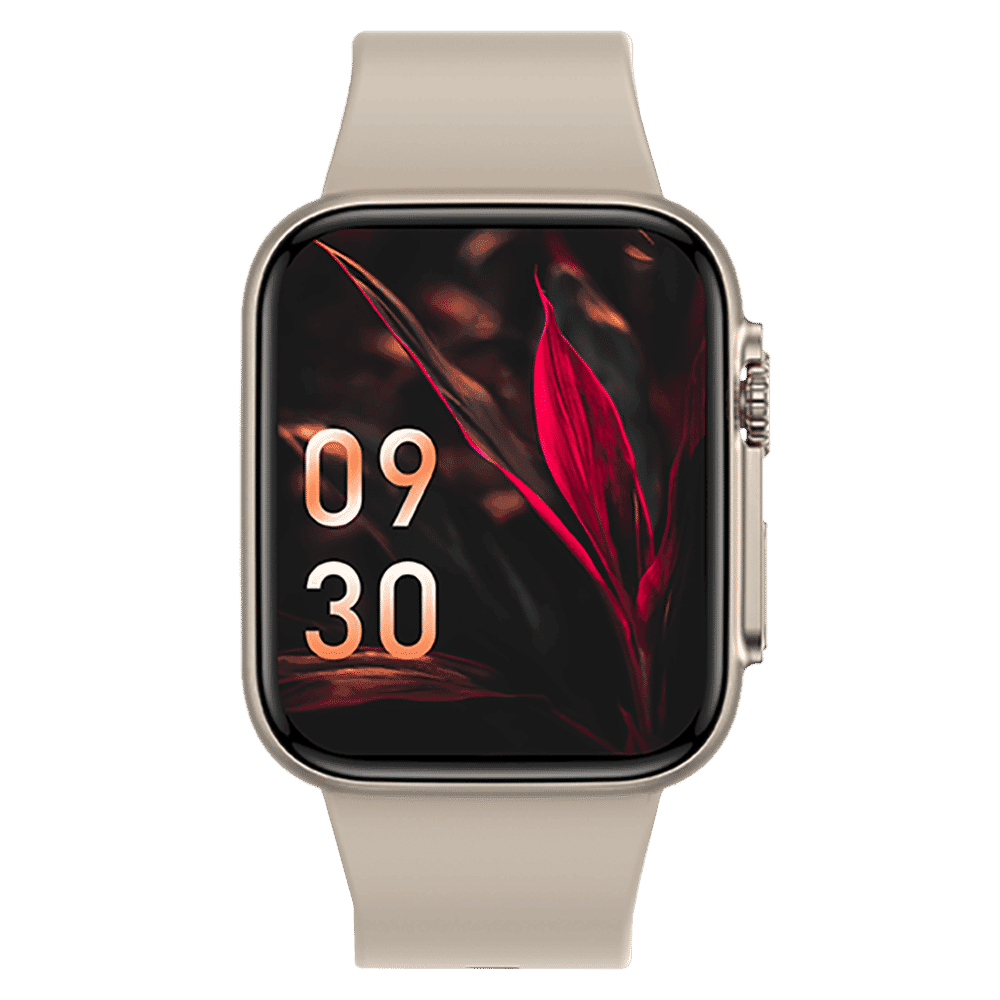 FIRE-BOLTT Gladiator Smartwatch with Bluetooth Calling (49.7mm HD Display, IP67 Water Resistant, Light Gold Strap)