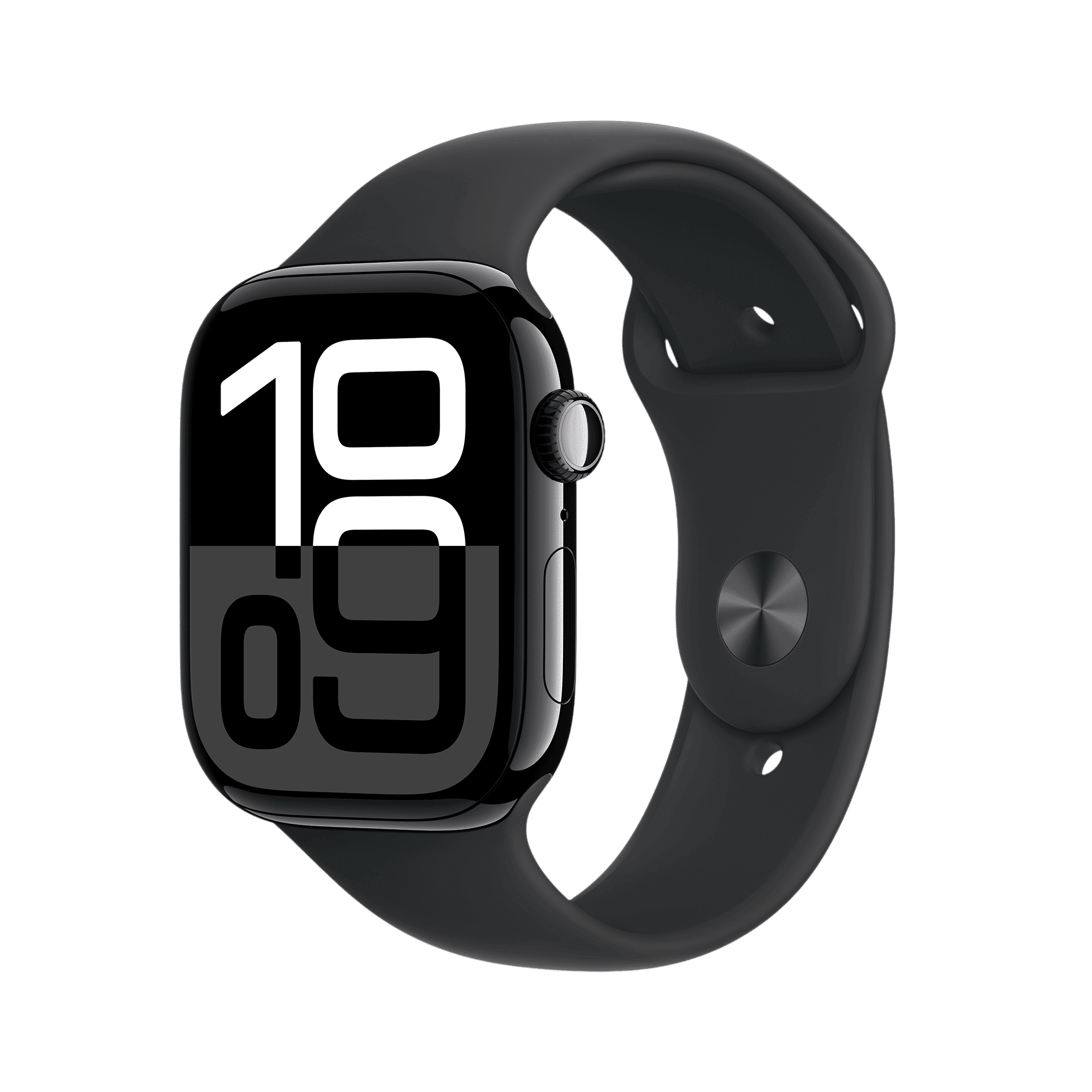 Apple Watch Series 10 GPS with Sport Band - M/L (46mm Retina LTPO3 OLED Display, Jet Black Aluminium Case)