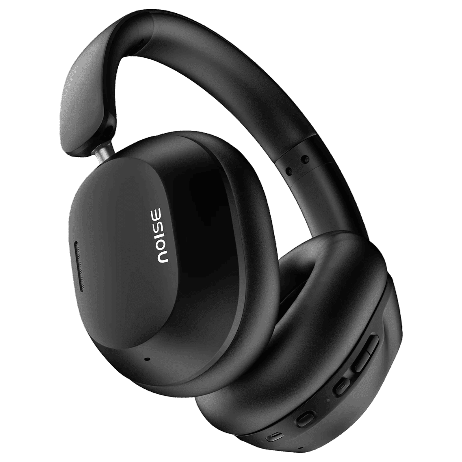 noise Airwave Max 5 Bluetooth Headphone with Mic (Adaptive Hybrid ANC, On Ear, Carbon Black)