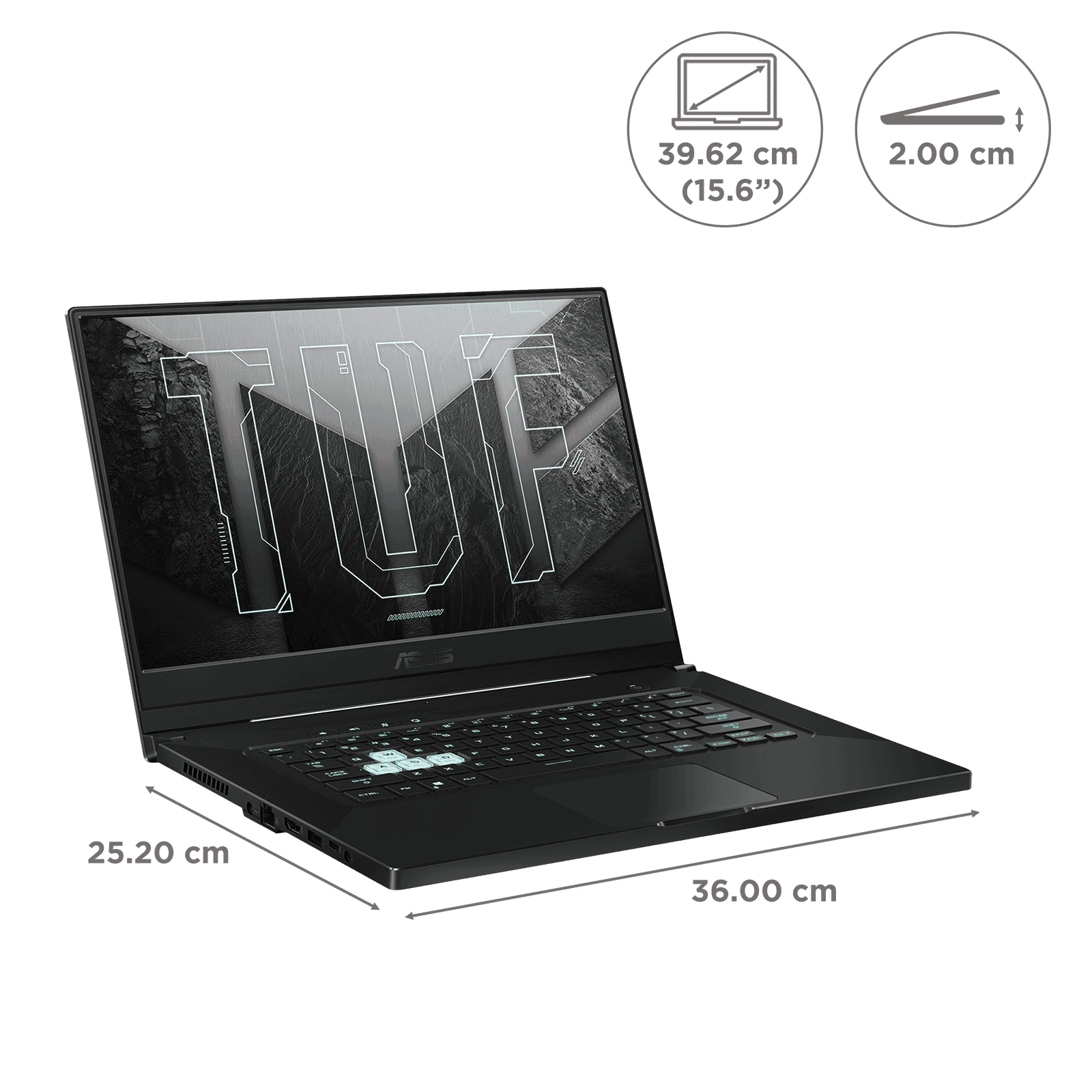 ASUS TUF Dash F15 Intel Core i5 11th Gen (15.6 inch, 16GB, 512GB, Windows 11, MS Office 2019, NVIDIA GeForce RTX 3060 Graphics, FHD IPS Display, Eclip...
