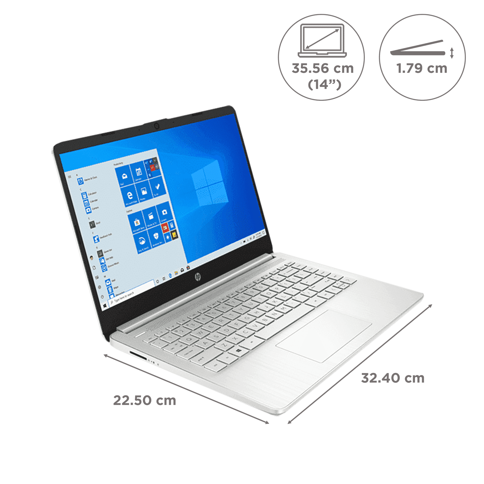 HP 14s-fq1089AU AMD Ryzen 3 (14 inch, 8GB, 512GB, Windows 11, MS Office 2019, AMD Radeon Graphics, IPS Display, Natural Silver, 50M59PA)