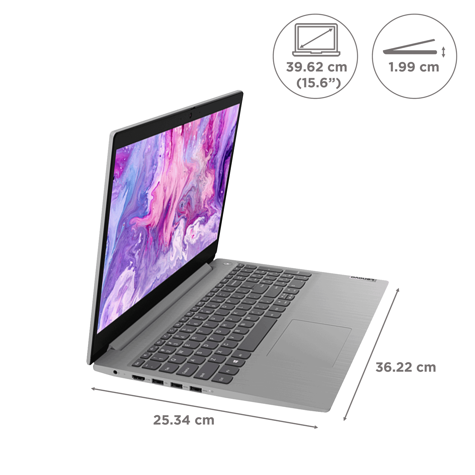Lenovo IdeaPad 3 15IGL05 Intel Celeron (15.6 inch, 8GB, 256GB, Windows 11, MS Office 2021, Intel UHD Graphics, FHD Display, Platinum Grey, 81WQ00MQIN)