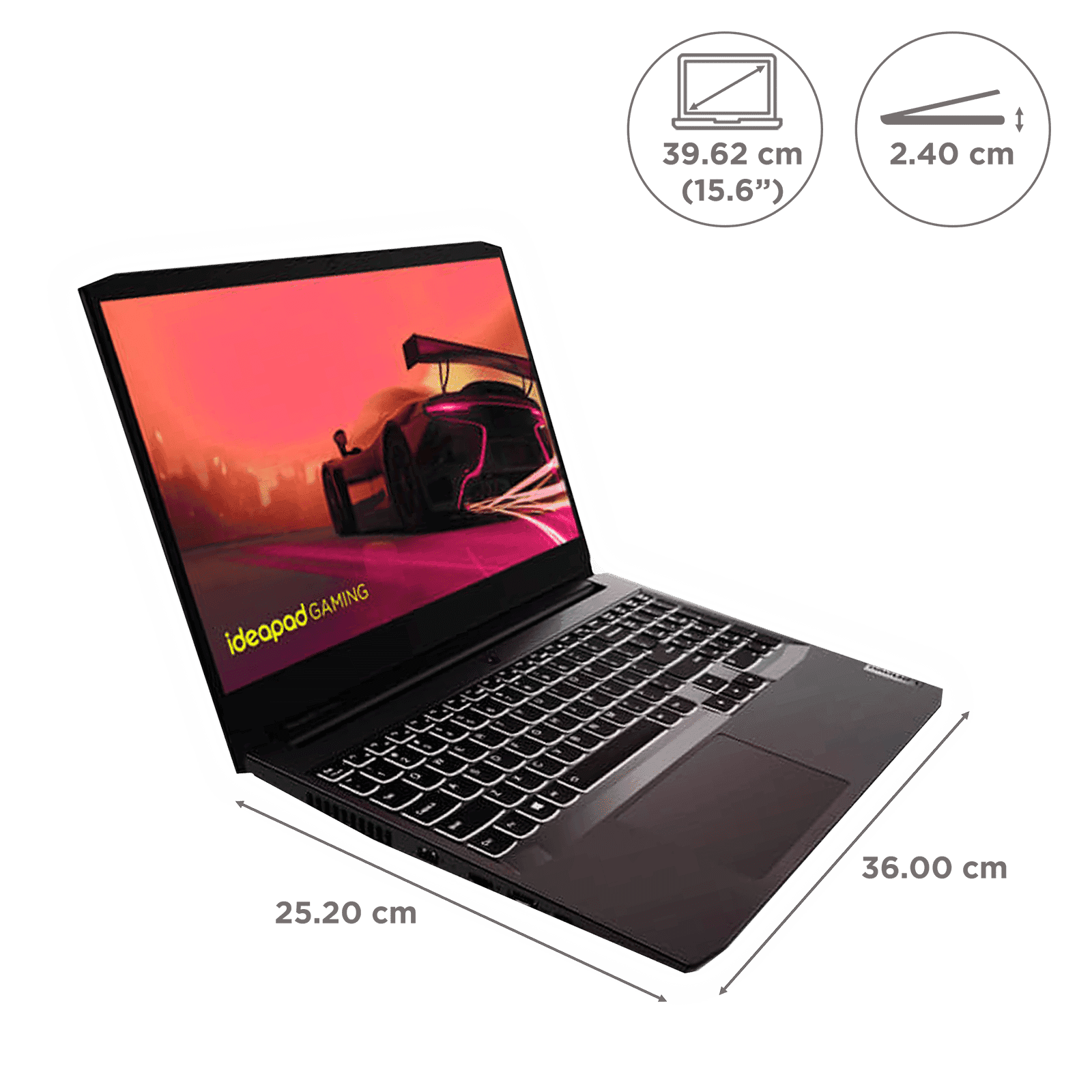 Lenovo IdeaPad (82K201ULIN) IPG3 Ryzen 5 Windows 11 Home Gaming Laptop (16GB RAM, 512GB SSD, NVIDIA GeForce RTX 3050 + 4GB Graphics, MS Office, 39.62cm, Shadow Black)