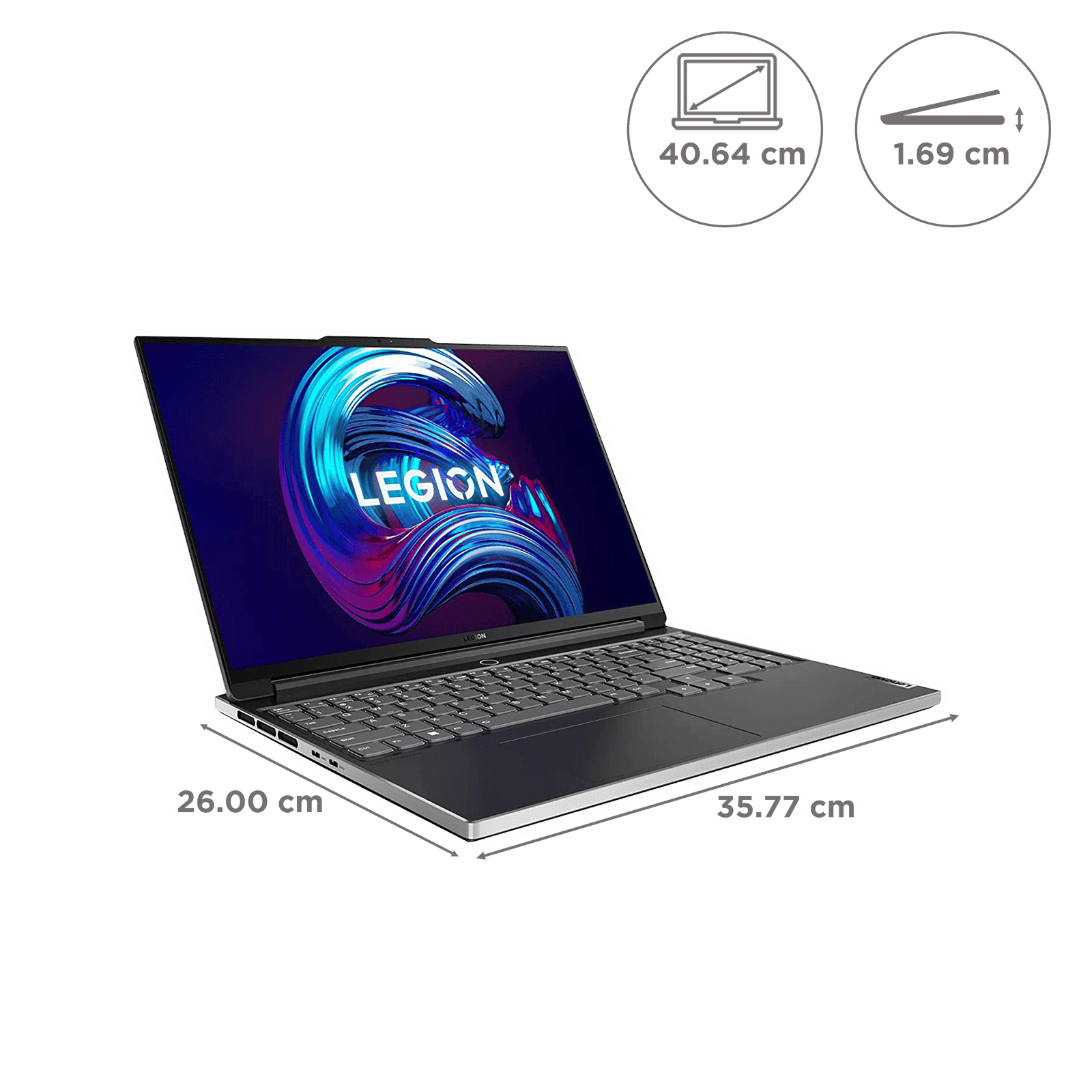 Lenovo Legion S7 16IAH7 Intel Core i7 12th Gen (16 inch, 16GB, 1TB, Windows 11, MS Office 2021, NVIDIA GeForce RTX 3050TI, WQXGA IPS Display, Onyx Gre...