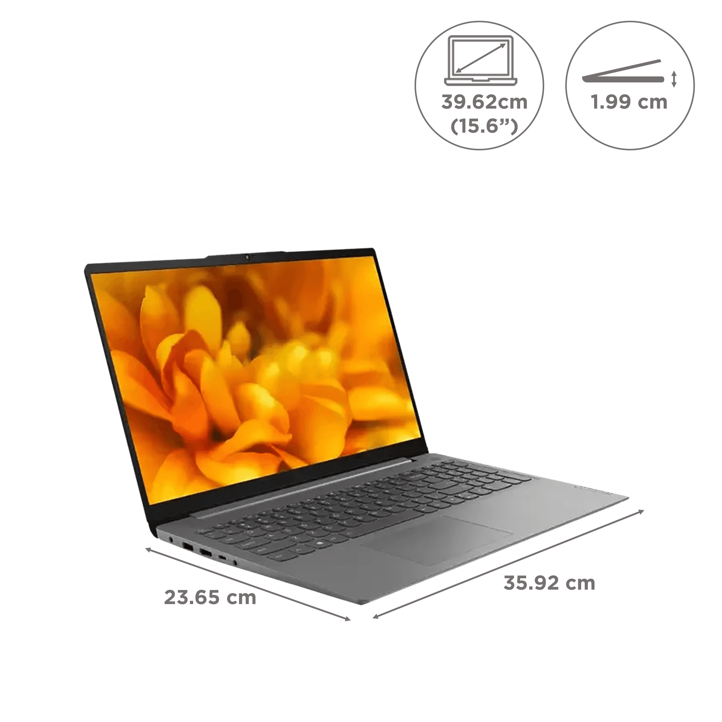 Lenovo IdeaPad 3 15ITL6 Intel Core i3 11th Gen (15.6 inch, 8GB, 256GB, Windows 11 Home, MS Office 2021, Intel UHD Graphics, FHD IPS Display, Arctic Grey, 82H803HLIN)