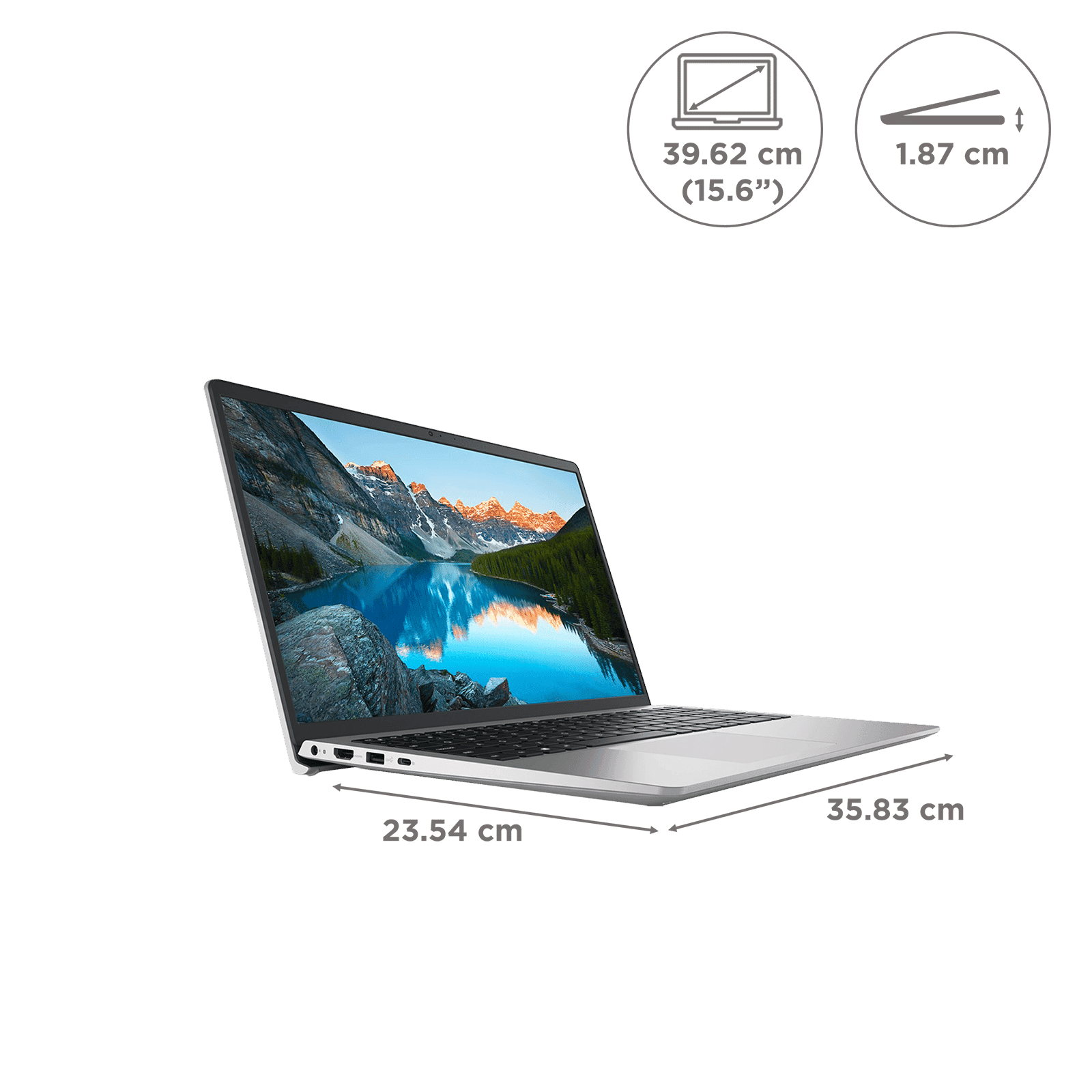 DELL Inspiron 3530 Intel Core i5 13th Gen (15.6 inch, 16GB, 1TB, Windows, MS Office, Intel UHD, FHD Display, Platinum Silver, IN3530RMD8W001ORS1)