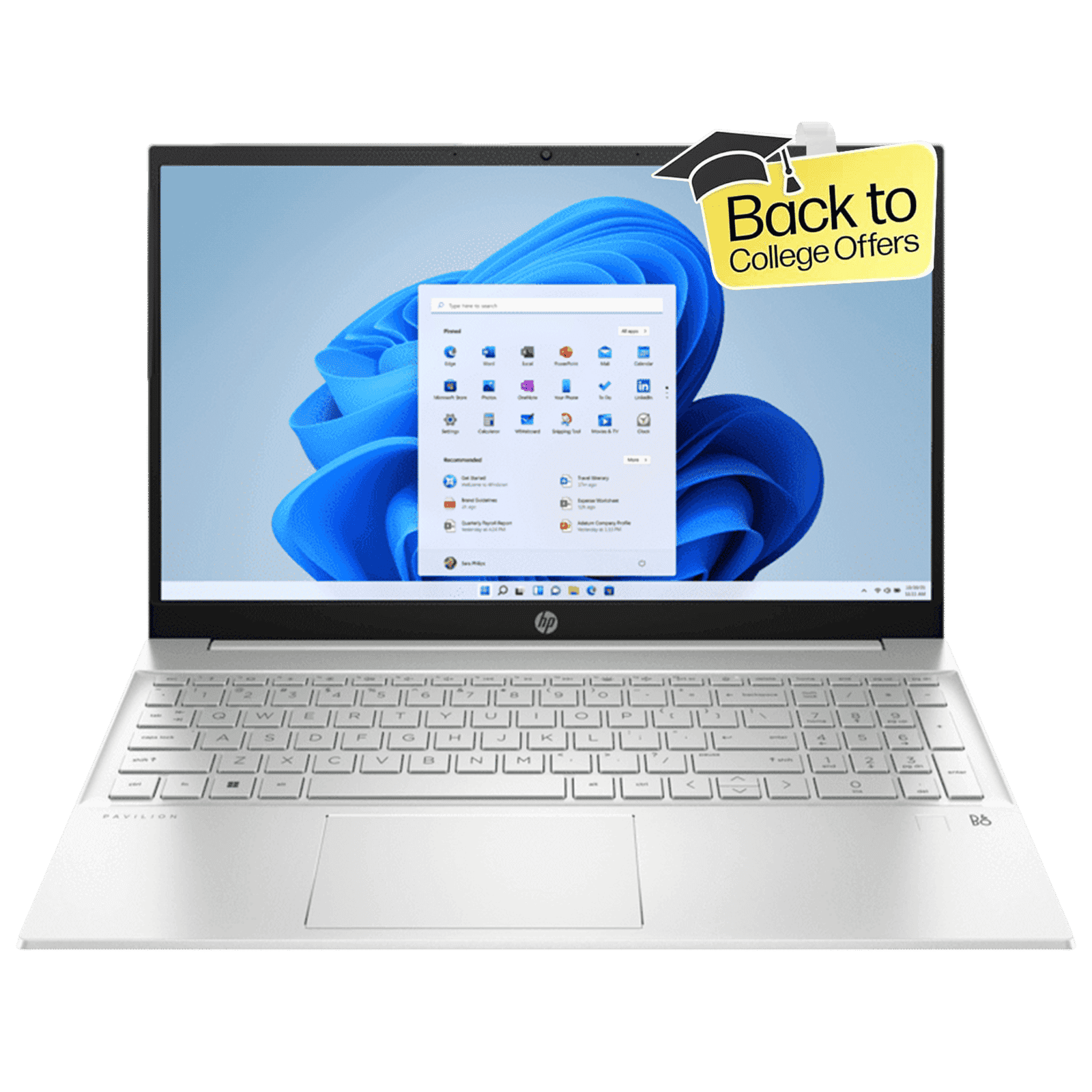 HP 15-eg3032TU Intel Core i7 13th Gen Laptop (16GB, 512GB SSD, Windows 11 Home, 16GB Graphics, 15.6 inch Full HD IPS Display, MS Office 2021, Natural ...