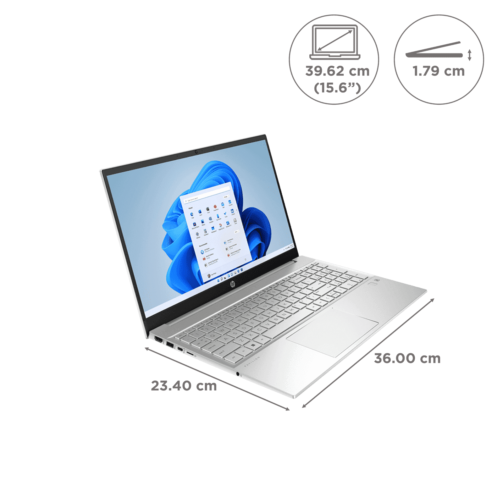 HP 15-eg3032TU Intel Core i7 13th Gen Laptop (16GB, 512GB SSD, Windows 11 Home, 16GB Graphics, 15.6 inch Full HD IPS Display, MS Office 2021, Natural ...
