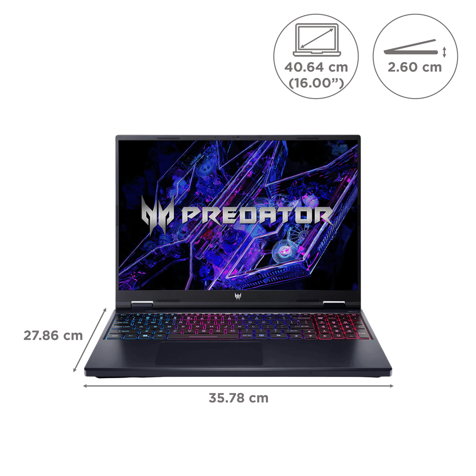 acer Predator Helios Neo 16 Intel Core i7 14th Gen Gaming Laptop (16GB, 512GB SSD, Windows 11 Home, 6GB Graphics, 16 inch 165 Hz WUXGA IPS Display, NV...