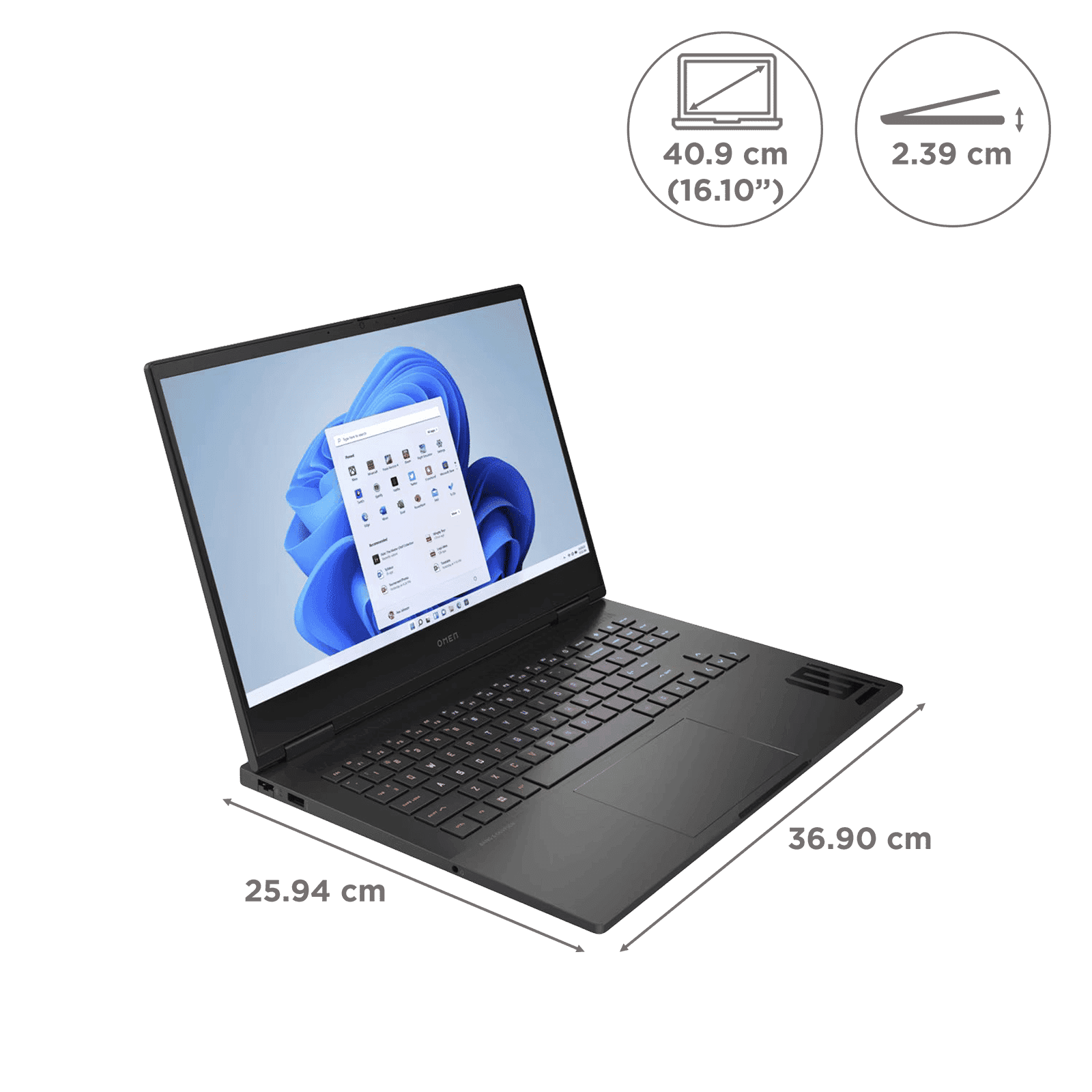 HP Omen 16 xd0020AX AMD Ryzen 7 Gaming Laptop (16GB, 1TB SSD, Windows 11 Home, 8GB Graphics, 16.1 inch 165 Hz FHD Display, NVIDIA GeForce RTX 4060, MS...