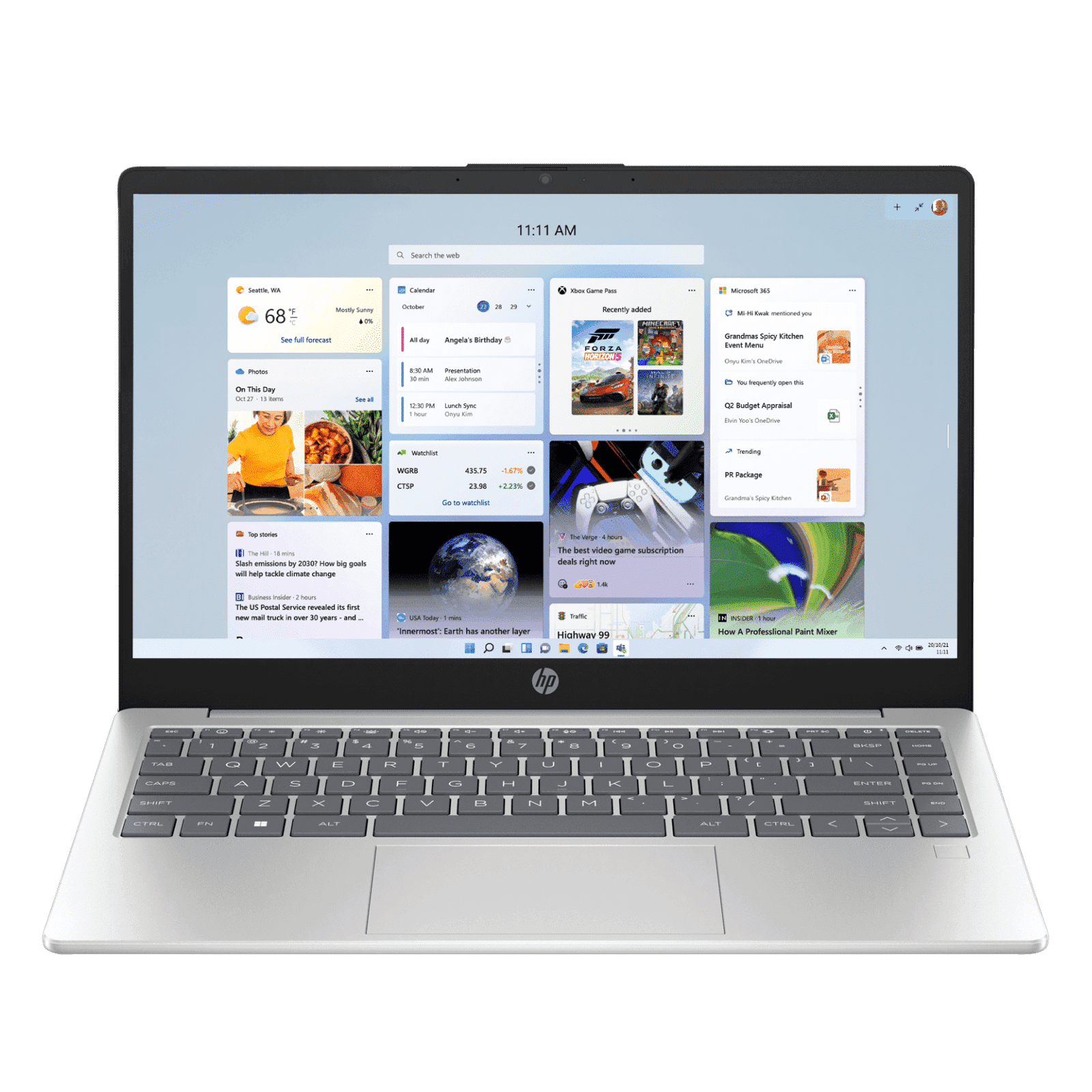 HP 14-gr1023TU Intel Core Ultra 7 Laptop (16GB, 512GB SSD, Windows 11 Home, 14 inch Full HD IPS Display, MS Office 2021, Natural Silver Aluminum, 1.4 ...