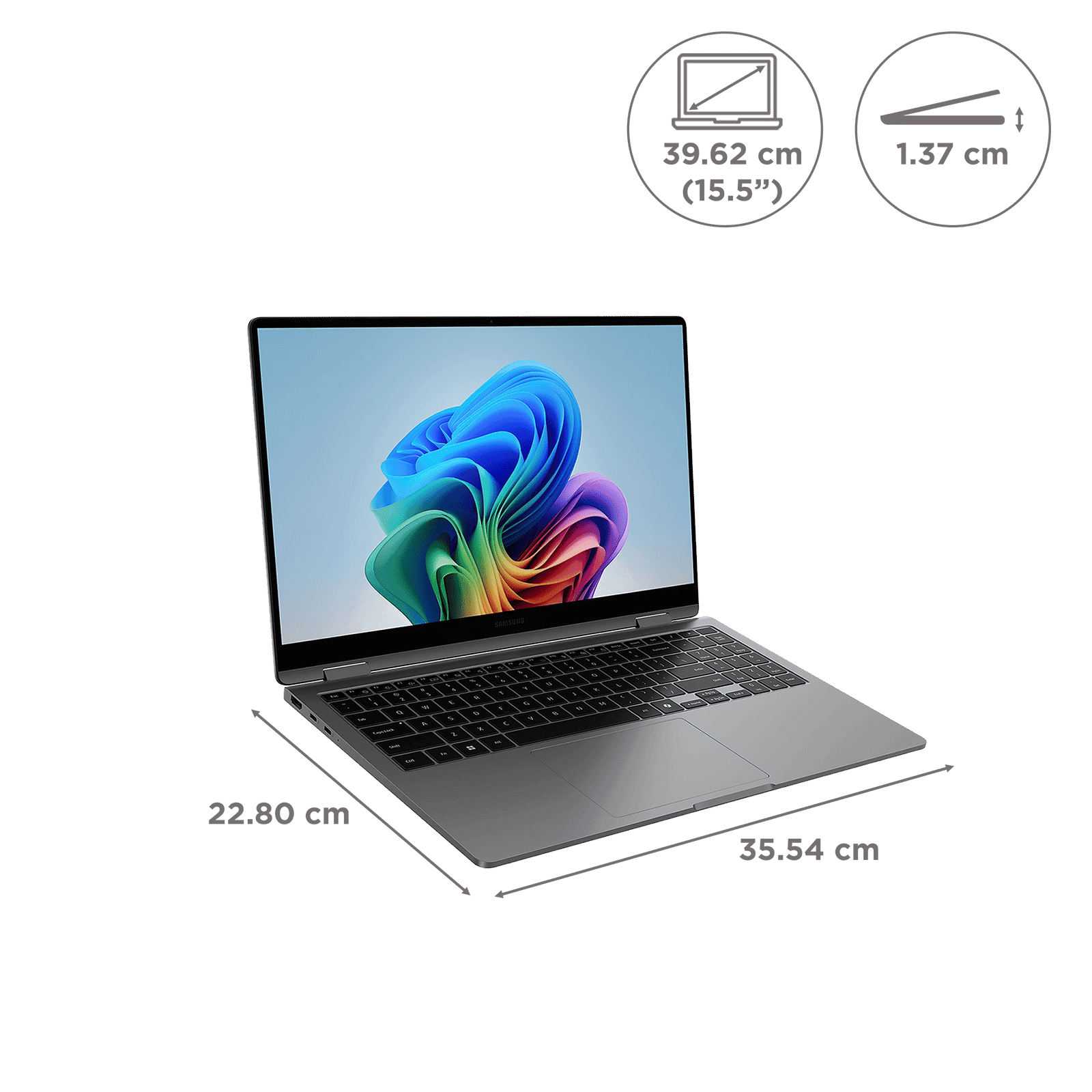 SAMSUNG Galaxy Book5 360 Intel Core Ultra 5 Touchscreen Thin & Light Laptop (16GB, 512GB SSD, Windows 11 Home, 8GB Graphics, 15.6 inch FHD AMOLED Disp...