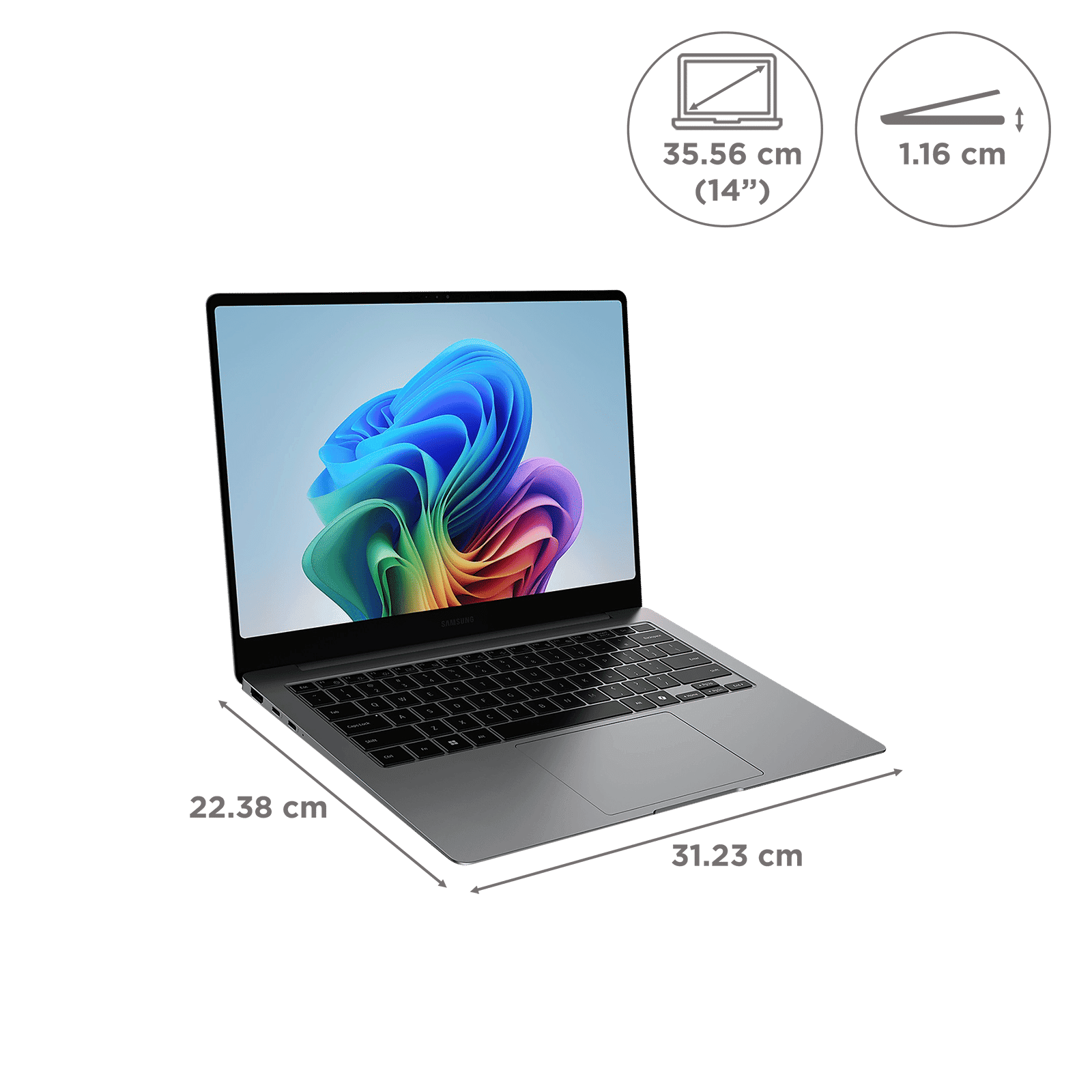 SAMSUNG Galaxy Book5 Pro Intel Core Ultra 5 Touchscreen Thin & Light Laptop (16GB, 512GB SSD, Windows 11 Home, 8GB Graphics, 14 inch WQXGA Plus AMOLED...