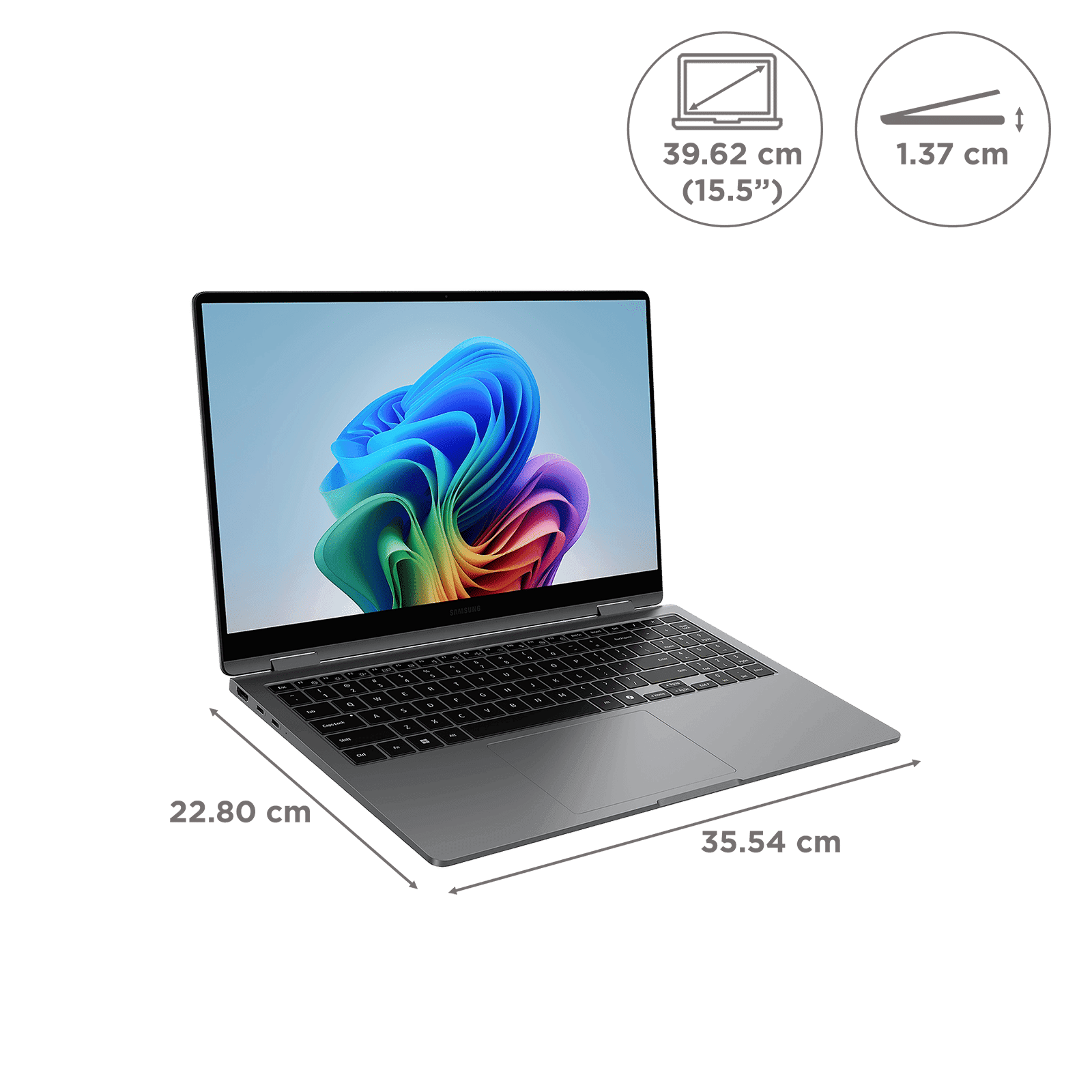 SAMSUNG Galaxy Book5 360 Intel Core Ultra 7 Touchscreen Thin & Light Laptop (32GB, 1TB SSD, Windows 11 Home, 16GB Graphics, 15.5 inch FHD AMOLED Displ...