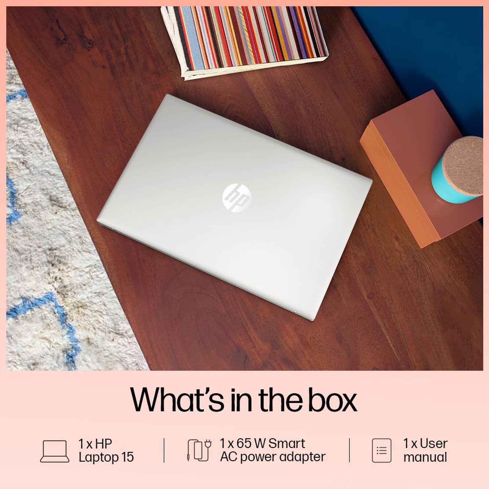 HP 15-fd0489TU Intel Core i3 13th Gen Laptop (8GB, 512GB SSD, Windows 11 Home, 15.6 inch Full HD Display, MS Office 2024, Natural Silver, 1.59 KG)