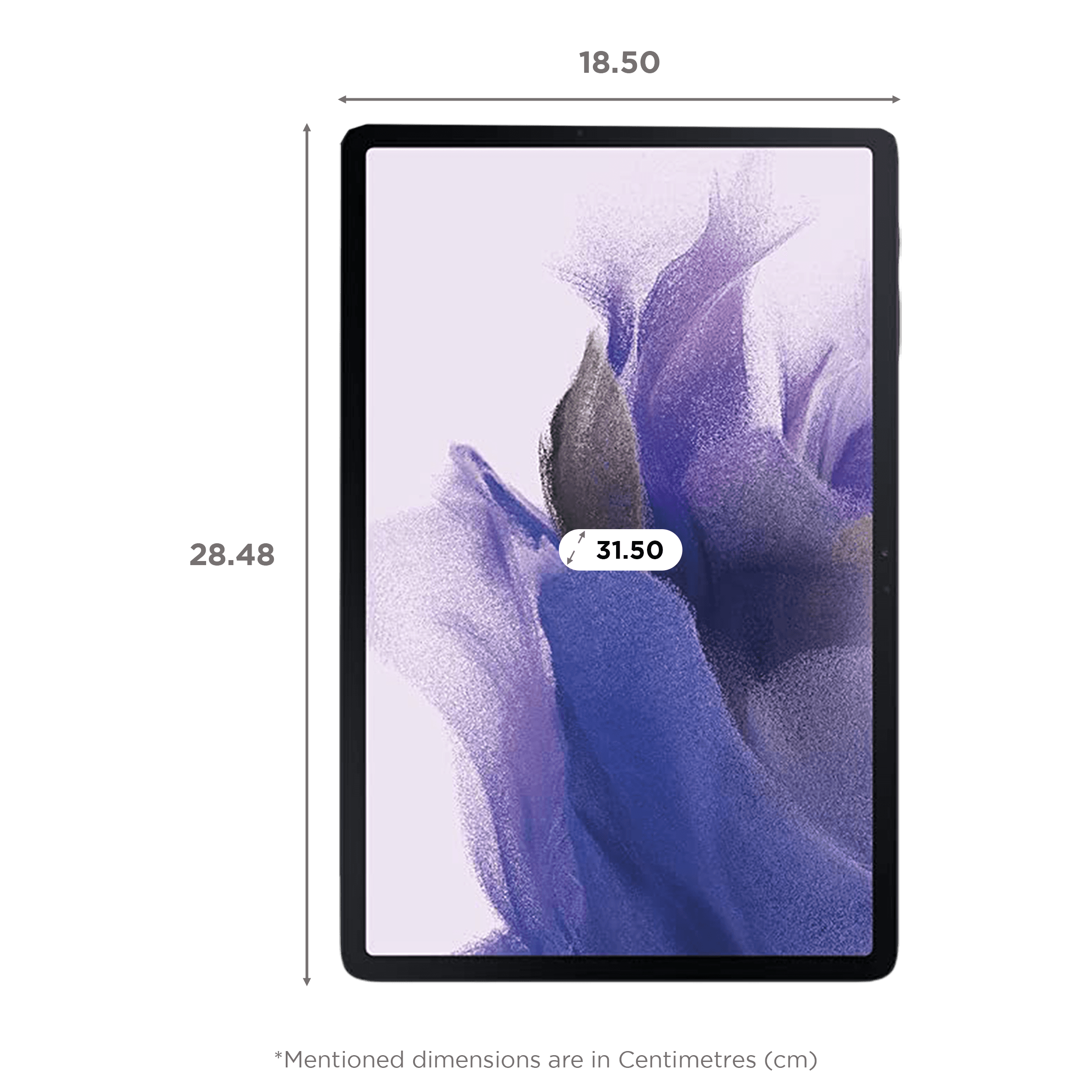 Samsung Galaxy Tab S7 FE WiFi + 4G Android Tablet (Android 11, Qualcomm Snapdragon 750G, 31.5 cm (12.4 Inches), 6GB RAM, 128GB ROM, SM-T735NZSEINU, Mystic Silver)