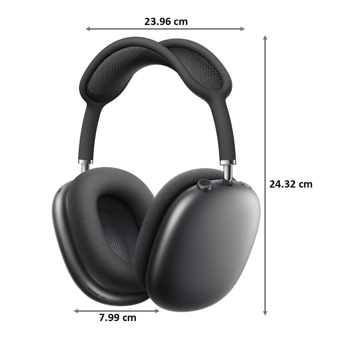 Apple AirPods Max MGYH3HN/A Over-Ear Wireless Headphone with Mic (Bluetooth 5.0, Spatial Audio, Space Grey)