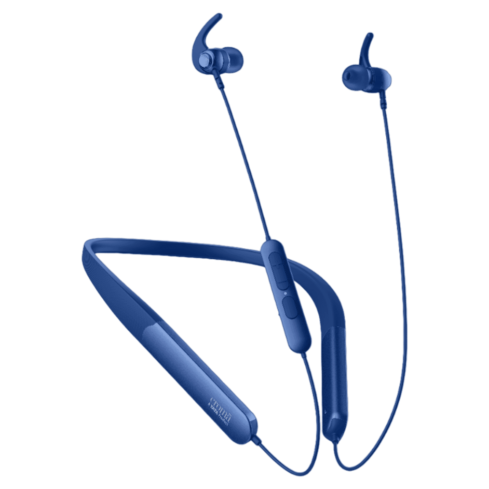 Croma CRSE150EPA301502BLU Neckband with Environmental Noise Cancellation (IPX4 Water Resistant, Dual Device Pairing, Blue)