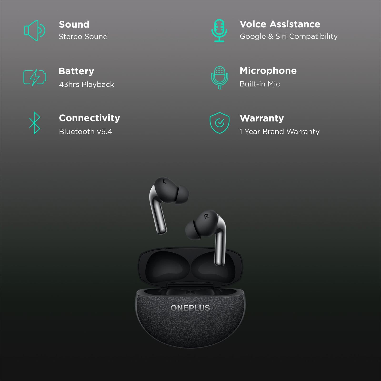 OnePlus Buds Pro 3 TWS Earbuds with Adaptive Noise Cancellation (IP55 Dust Resistant, 43 Hours Playback, Midnight Opus)