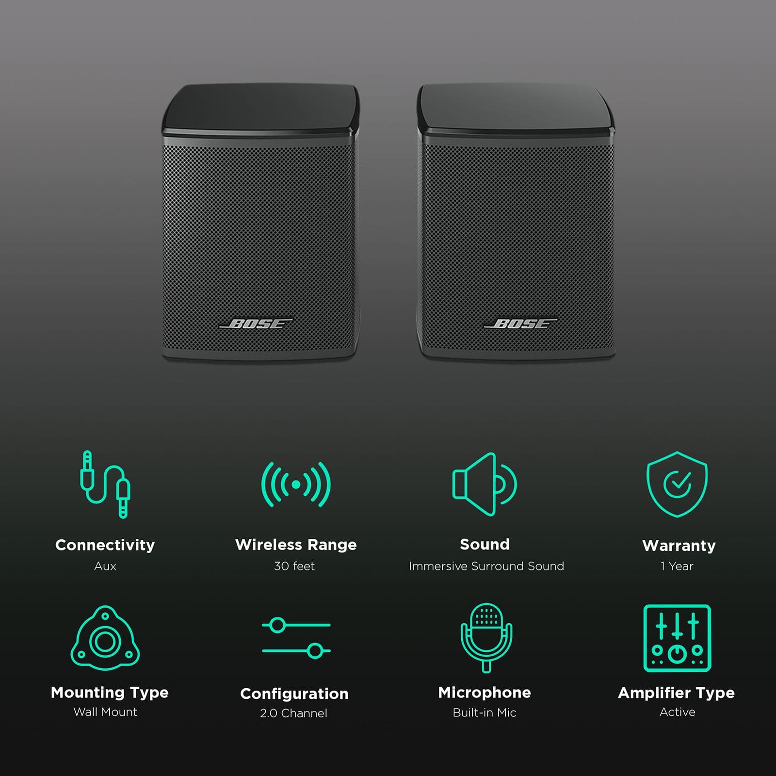 Bose Surround Speakers (Black) - Price, Specifications & Features