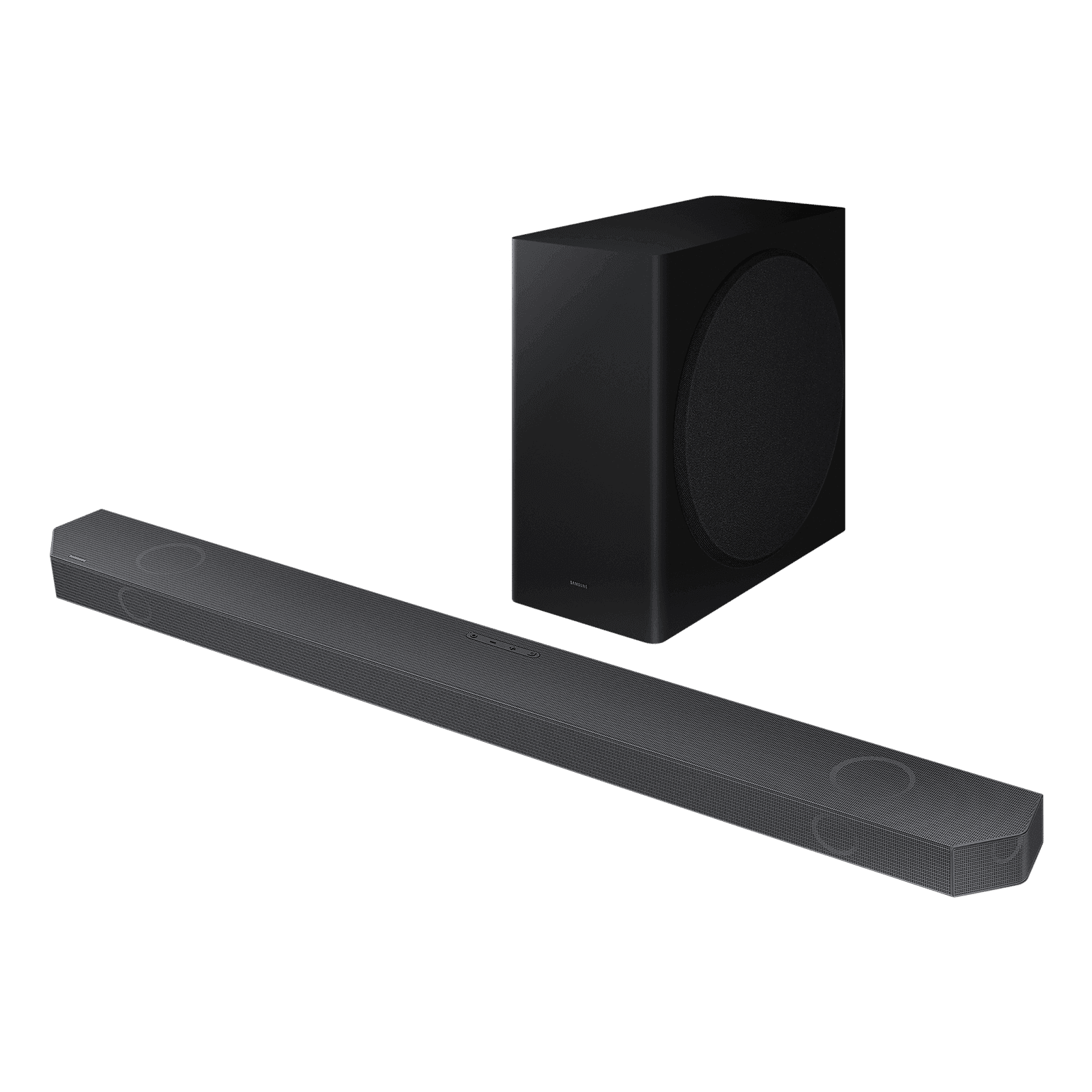 SAMSUNG Q Series 5.1.2 Channel 360 Watts Dolby Atmos Sound Bar with Subwoofer (3D Surround Effects and DTS X, HW-Q800B/XL, Black)
