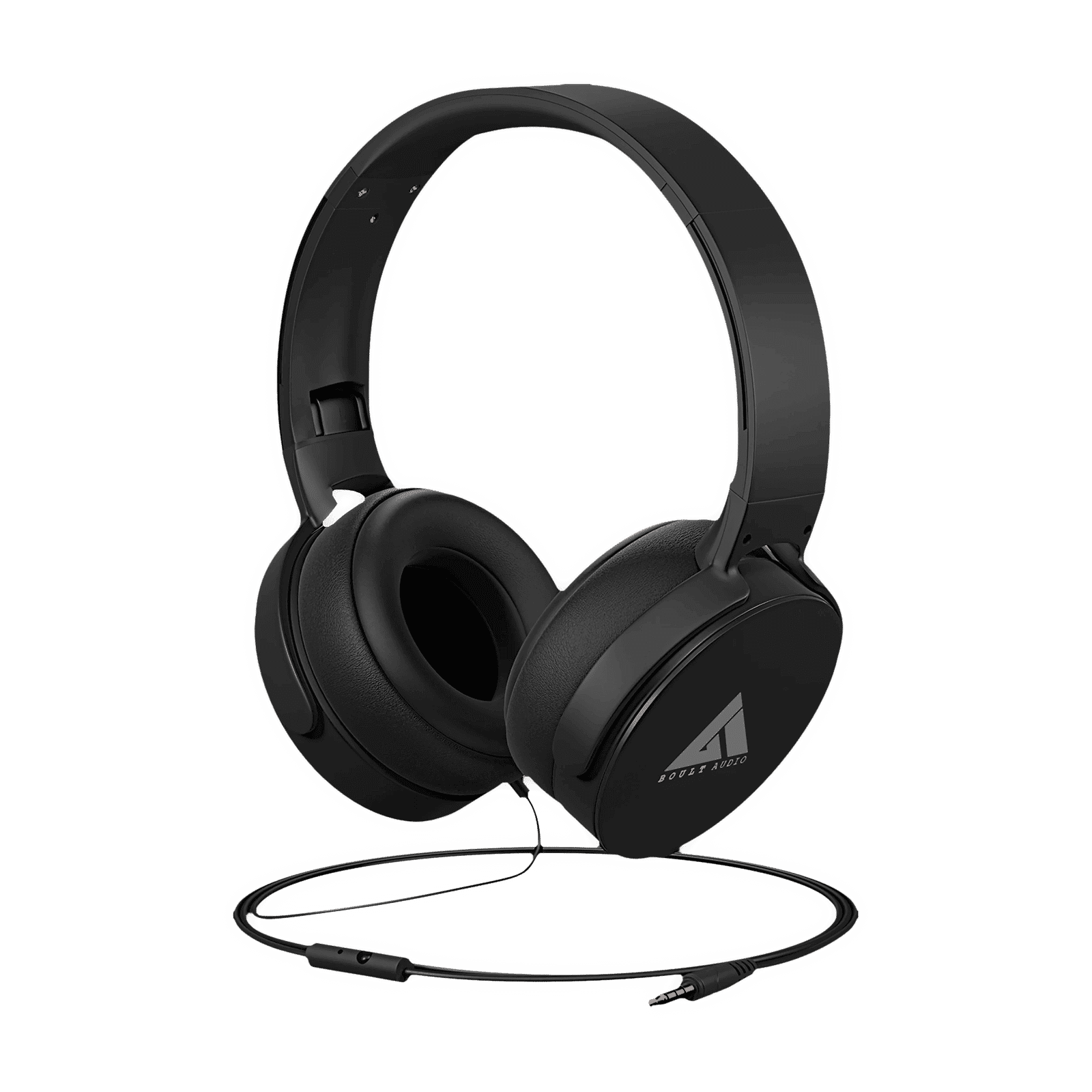 Boult Audio Bassbuds Q2 BA-RD-Q2 Over-Ear Wired Headphone with Mic (HD Acoustics, Black)