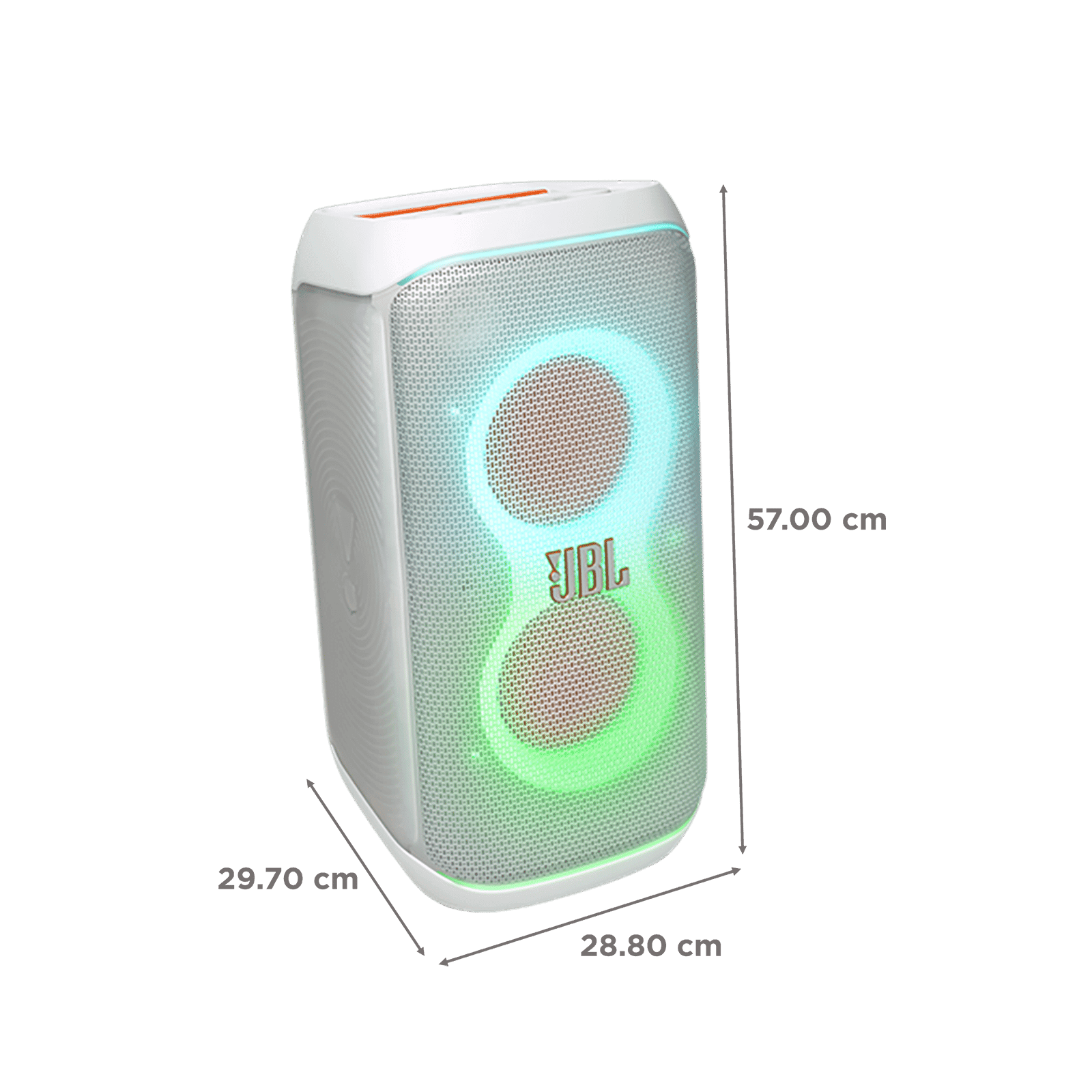 JBL PartyBox Club 120 160W Bluetooth Party Speaker (AI Sound Boost, Stereo Channel, White)