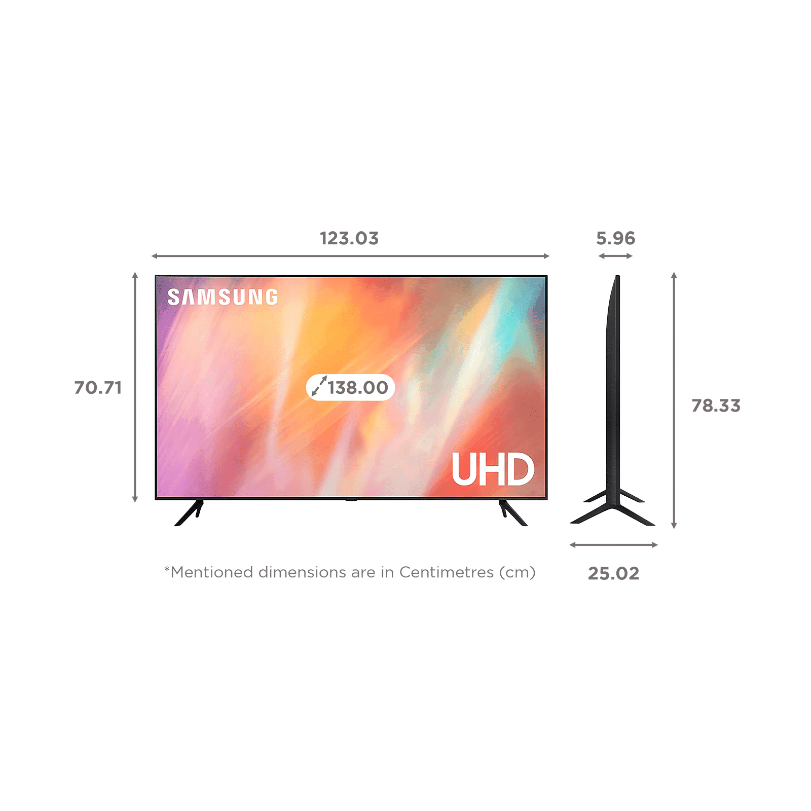 Samsung Crystal 4K 138cm (55 Inch) Ultra HD 4K LED Smart TV (Tizen OS, UA55AUE60AKLXL, Black)
