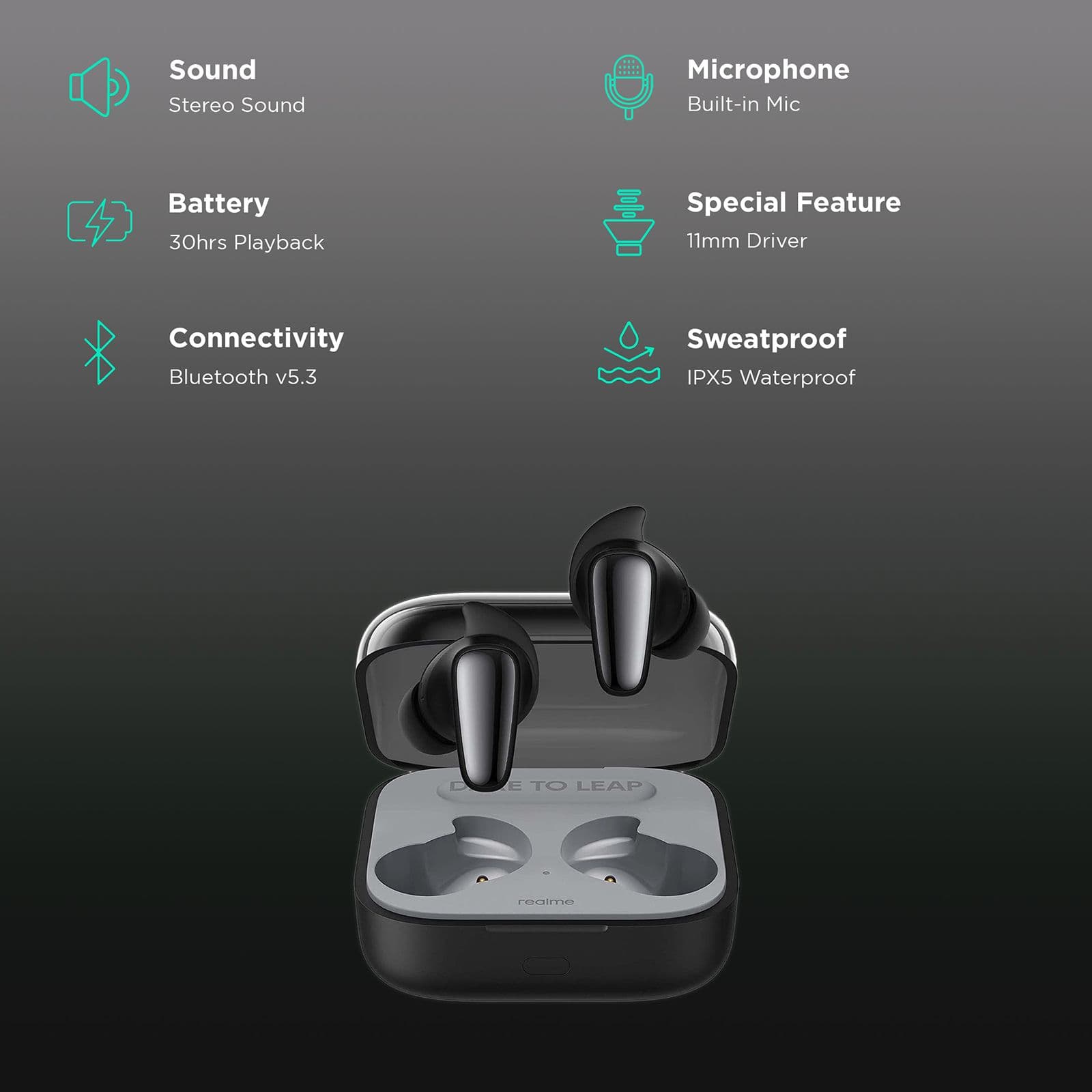 realme Buds Air 3S RMA2117 TWS Earbuds with Environmental Noise Cancellation (IPX5 Water Resistant, 11mm Triple Titanium Driver, Bass Black)