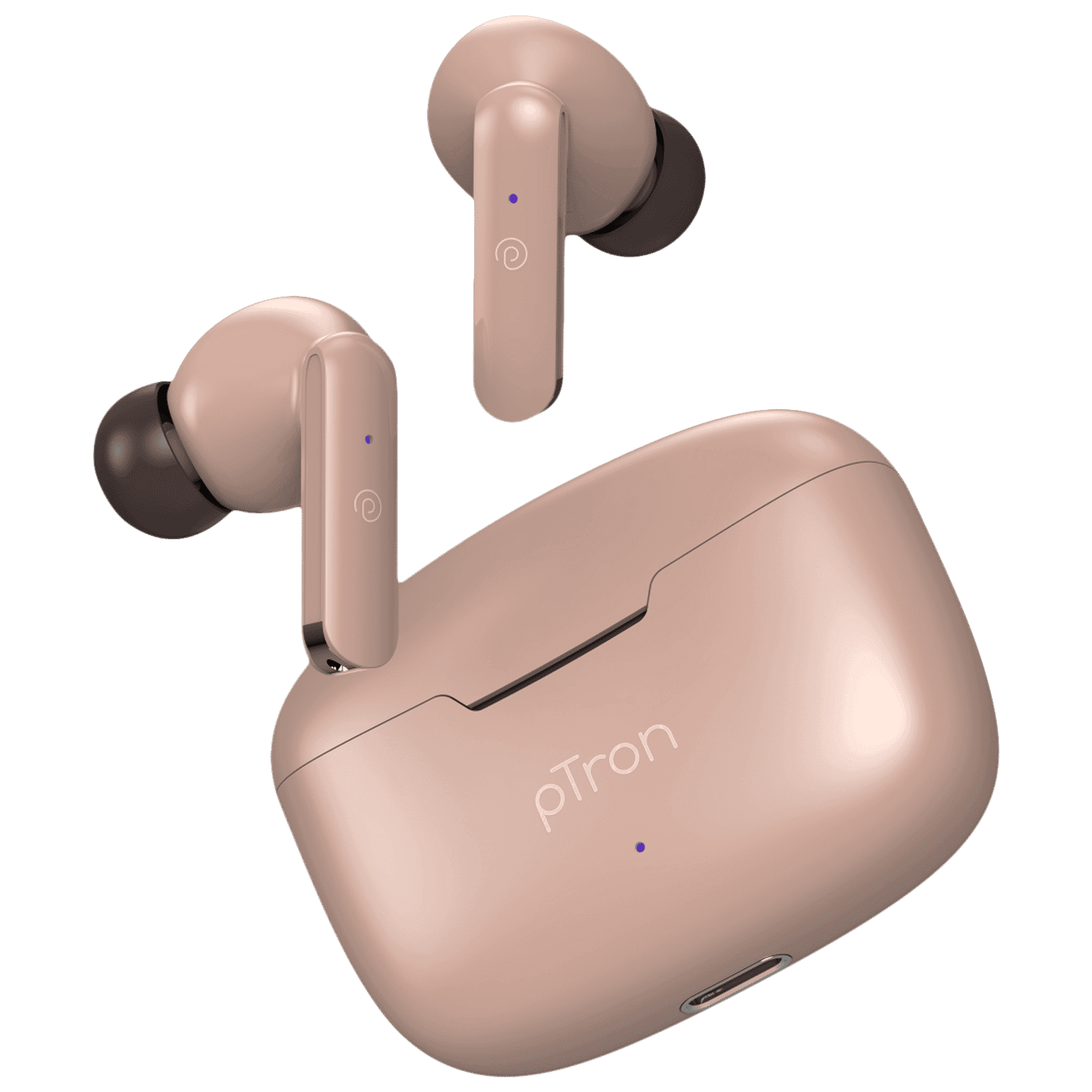 pTron Bassbuds Air In-Ear Truly Wireless Earbuds WITH MIC (Bluetooth 5.1,USP,Bassbuds Air,Brown)