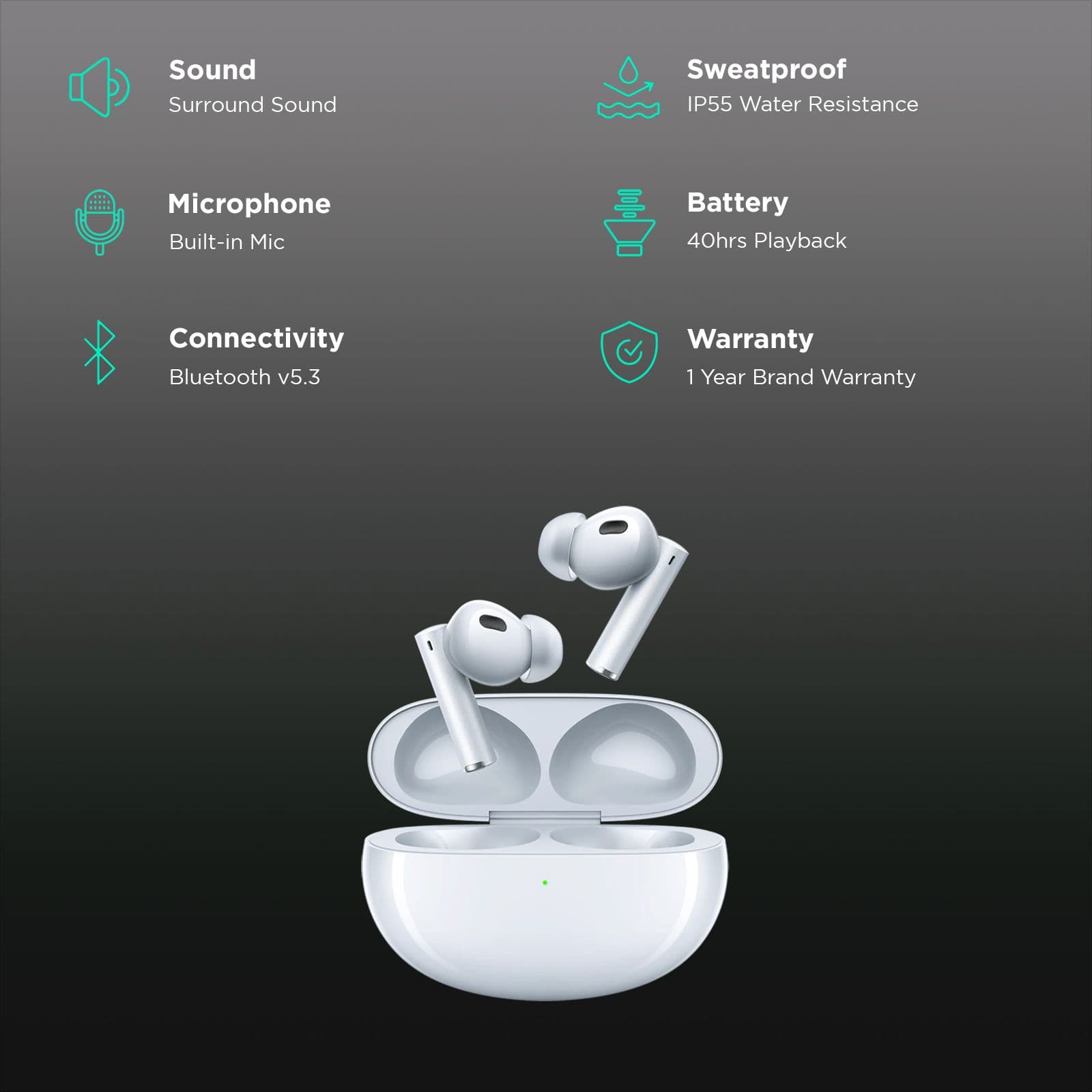 realme Buds Air 6 Pro TWS Earbuds with Active Noise Cancellation (IP55 Water Resistant, Google Fast Pairing, Sliver Blue)