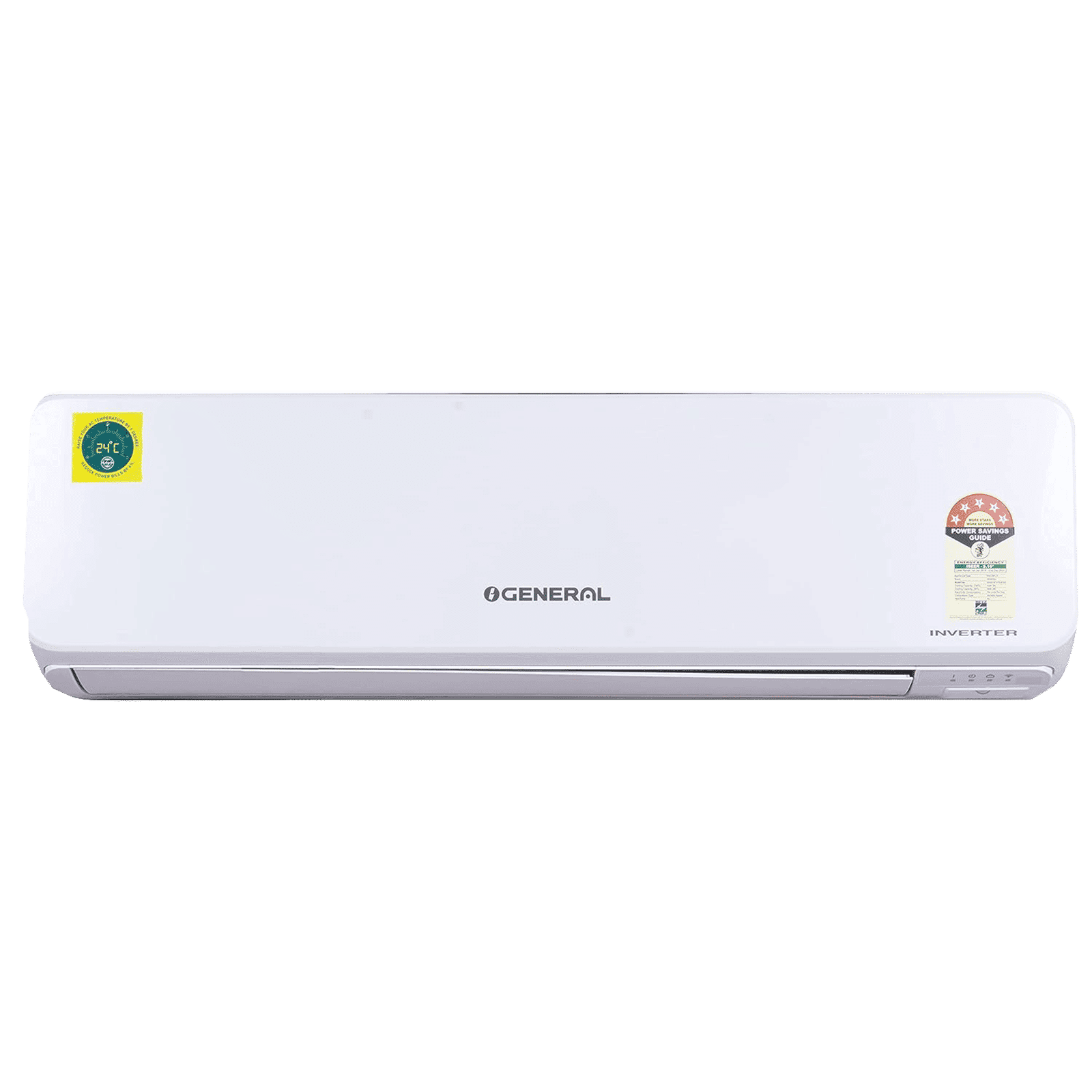 O General CGTB 1.5 Ton 5 Star Inverter Split AC (Copper Condenser, ASGG18CGTB-B, White)