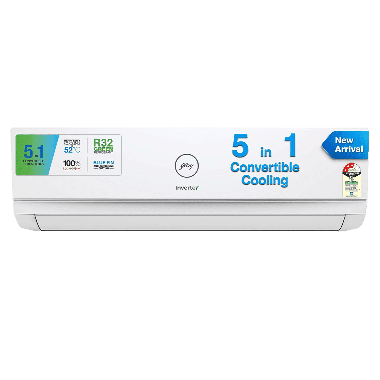 Godrej 5 in 1 Convertible 2 Ton 3 Star Inverter Split AC with Active Carbon Filter (Copper Condenser, SIC 24ITC3WWA)