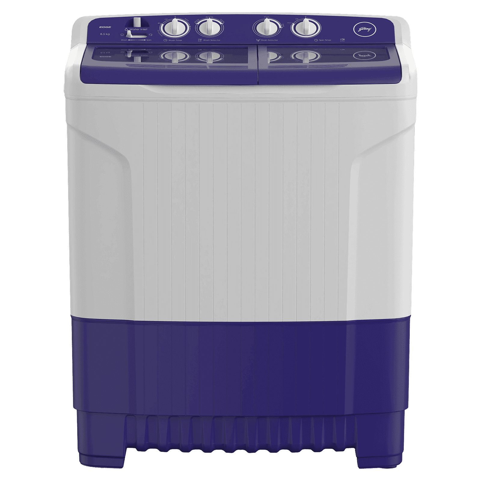 Godrej 7.5 kg Semi-Automatic Top Load Washing Machine (Tri Roto Scrub Pulsator, WS EDGE 7.5 ROBL T, Royal Blue)