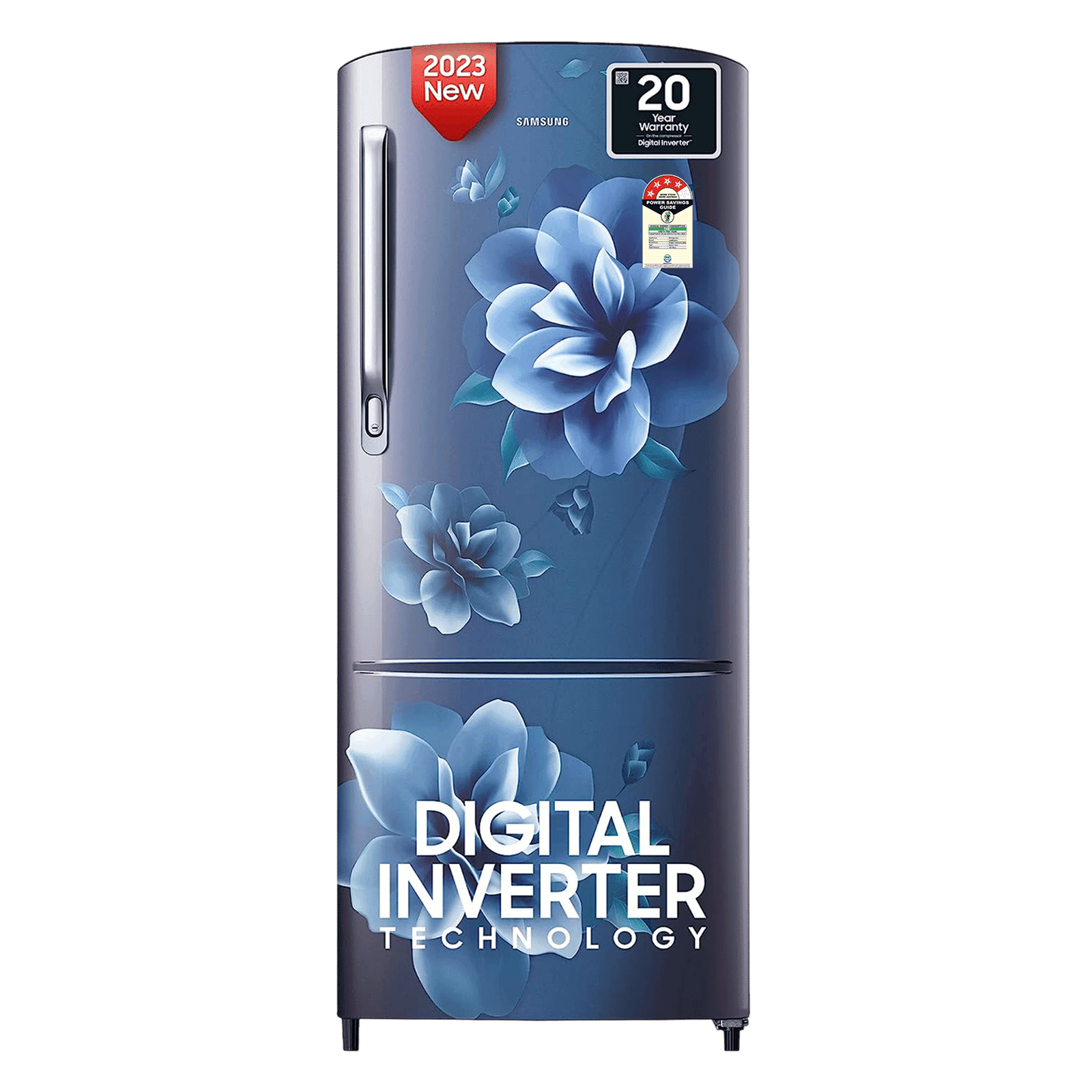 SAMSUNG 183 Litres 4 Star Direct Cool Single Door Refrigerator with Antibacterial Gasket (RR20C1724CU/HL, Camellia Blue)