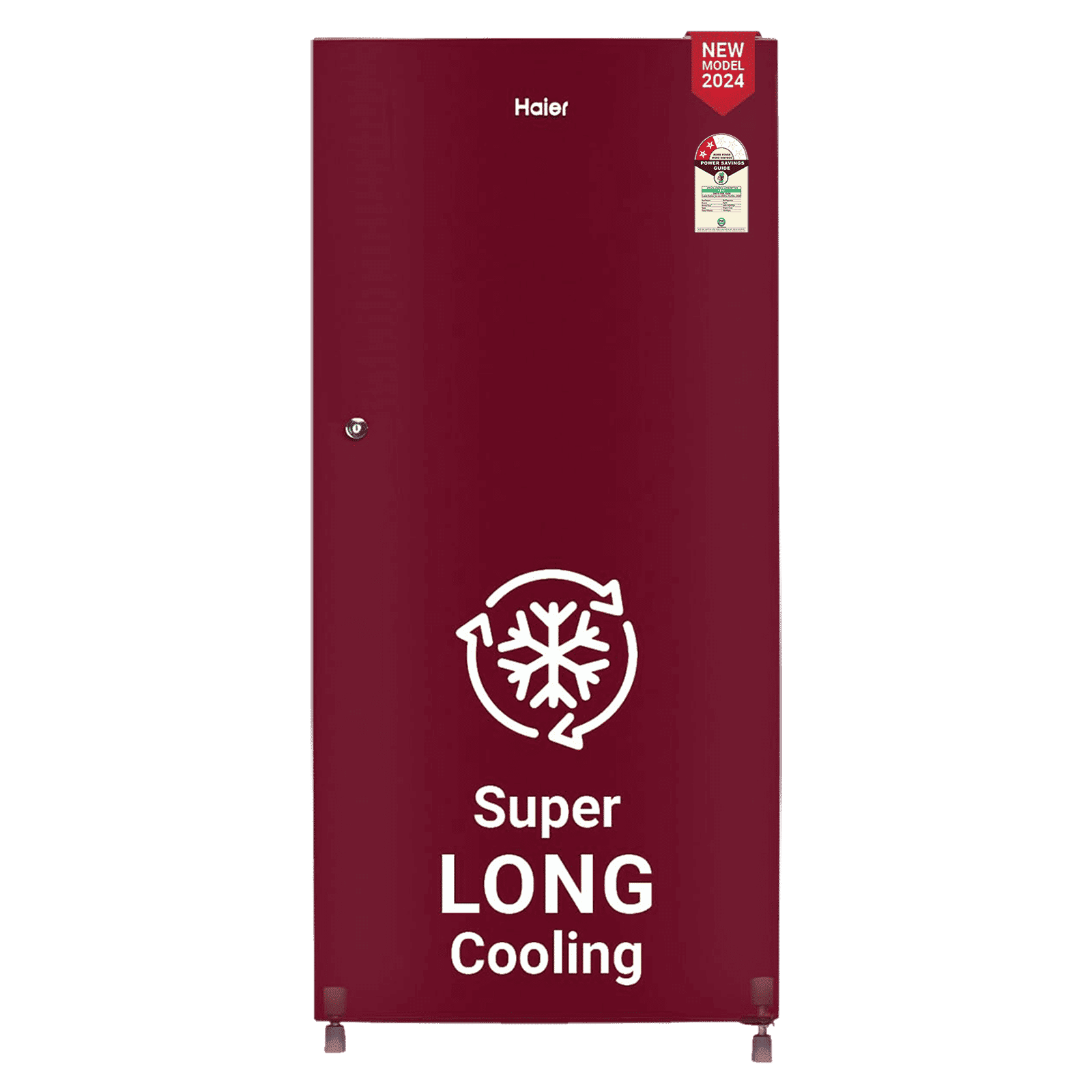 Haier 190 Litres 2 Star Direct Cool Single Door Refrigerator with Antibacterial Gasket (HED202RSP, Red Mono)