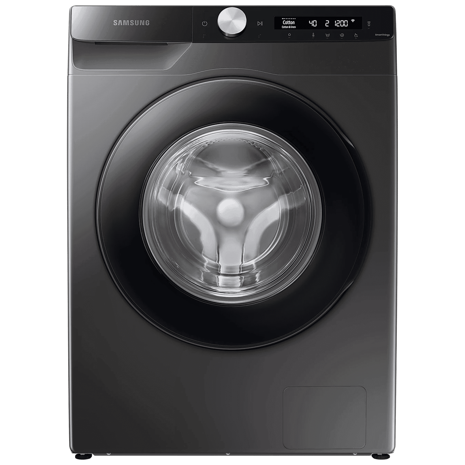 SAMSUNG 8 kg 5 Star Inverter Fully Automatic Front Load Washing Machine (AI Ecobubble, WW80T504DAX1TL, Diamond Drum, Dark Grey)
