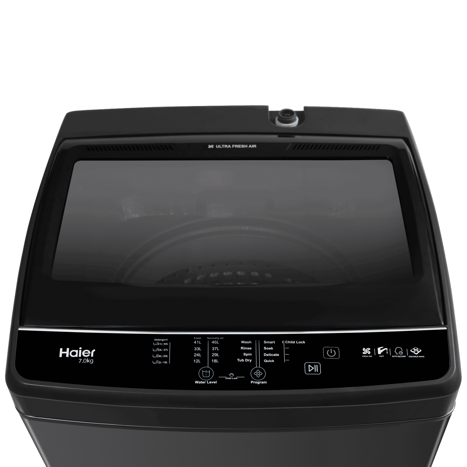 Haier 7 kg 5 Star Fully Automatic Top Load Washing Machine (HWM70-306ES5, 8 Wash Programs, Grey Brown)