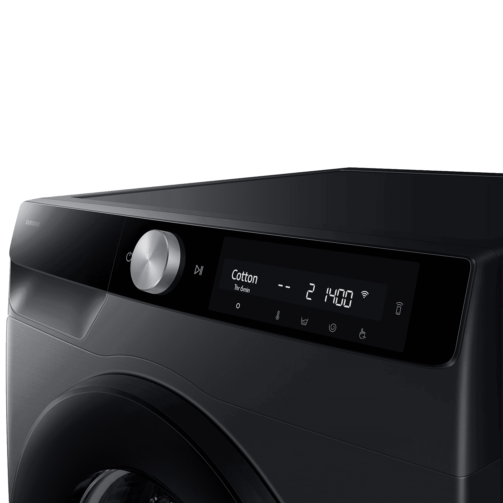 SAMSUNG 9 kg 5 Star Wi-Fi Inverter Fully Automatic Front Load Washing Machine (WW90DG6U24ABTL, Bubble Technology, Black)
